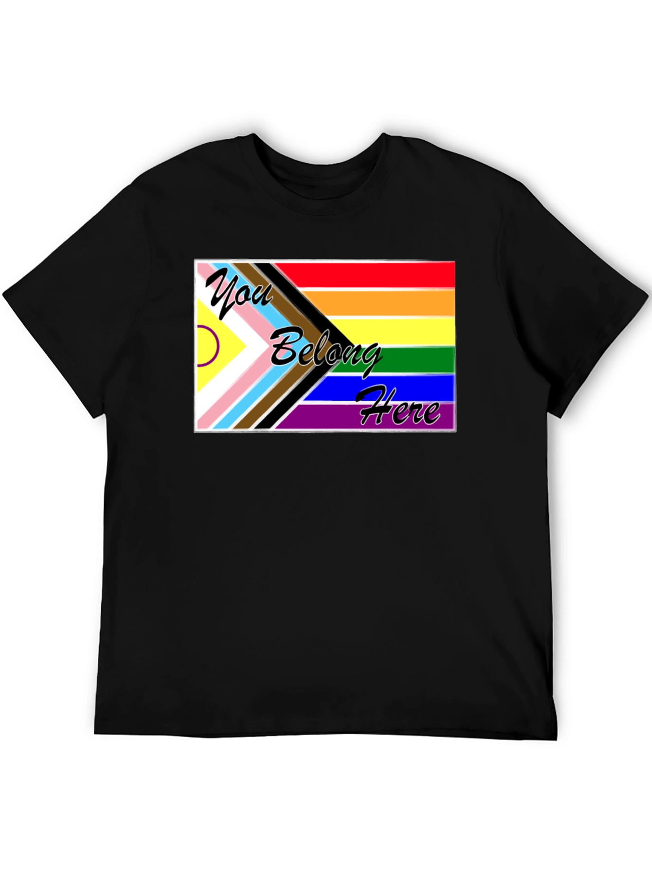 Inclusive Pride Flag Tee: You Belong Here
