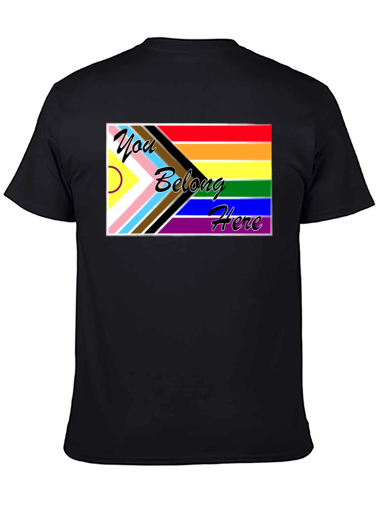 Inclusive Pride Flag Tee: You Belong Here