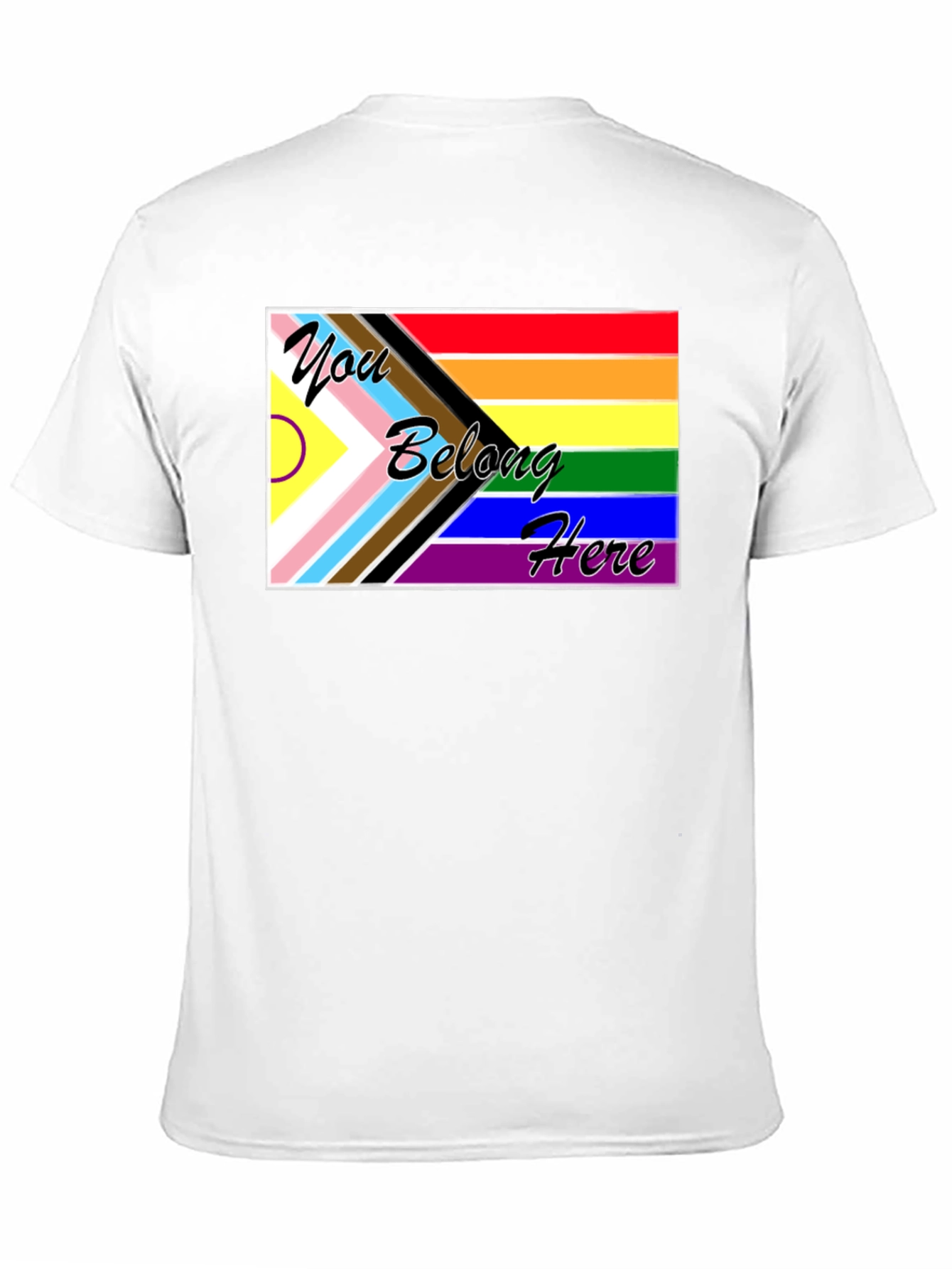 Inclusive Pride Flag Tee: You Belong Here