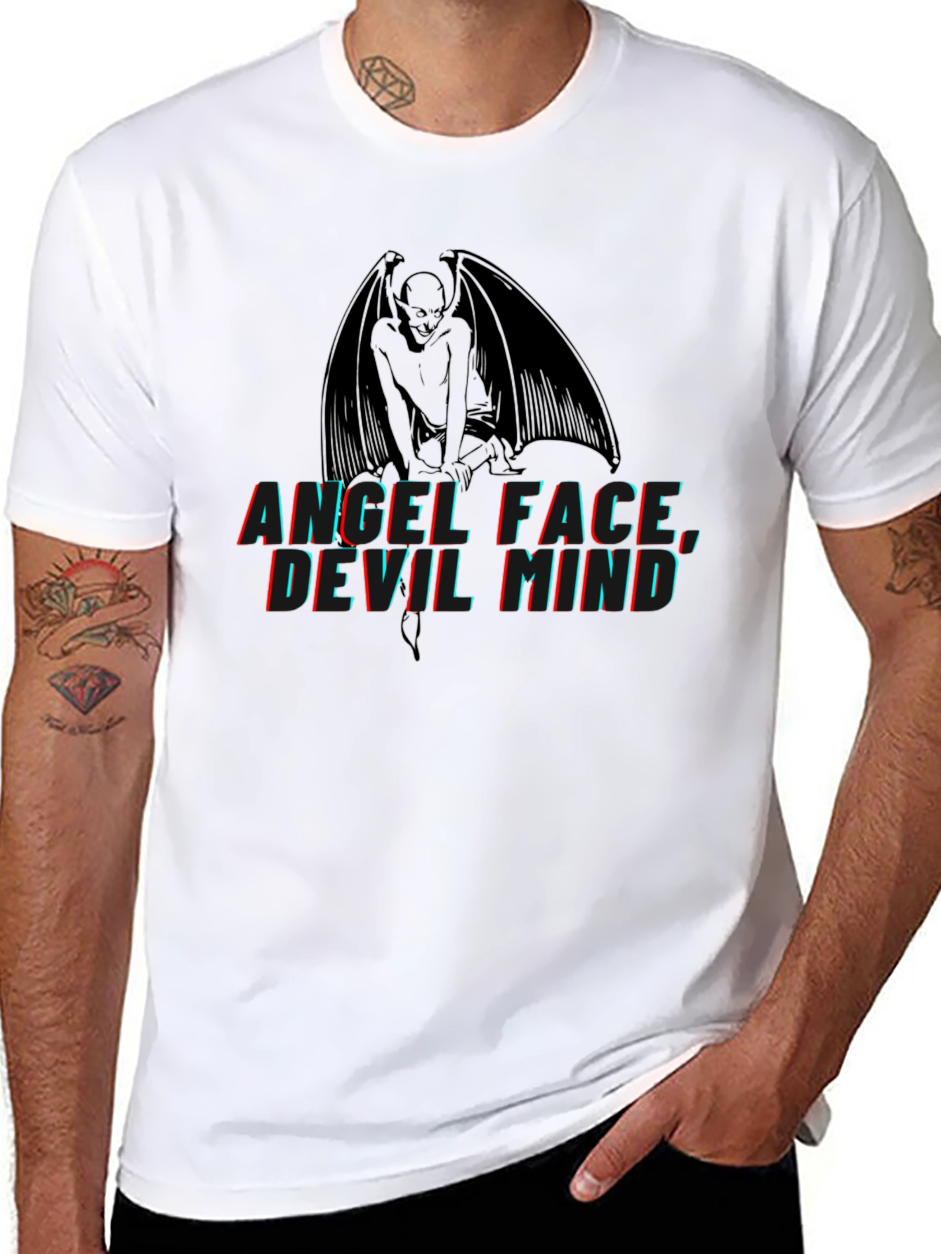 Angel Face Devil Mind Graphic T-Shirt