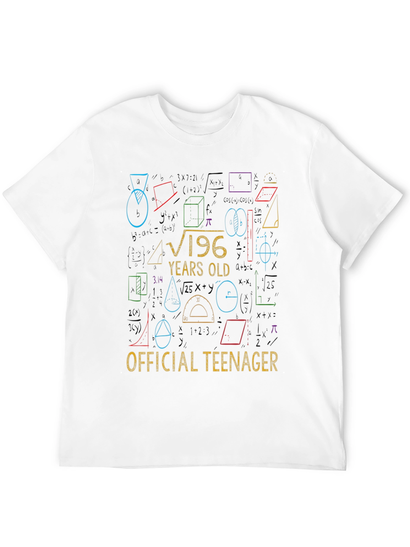 Funny 14th Birthday Math Equation Teenager T-Shirt