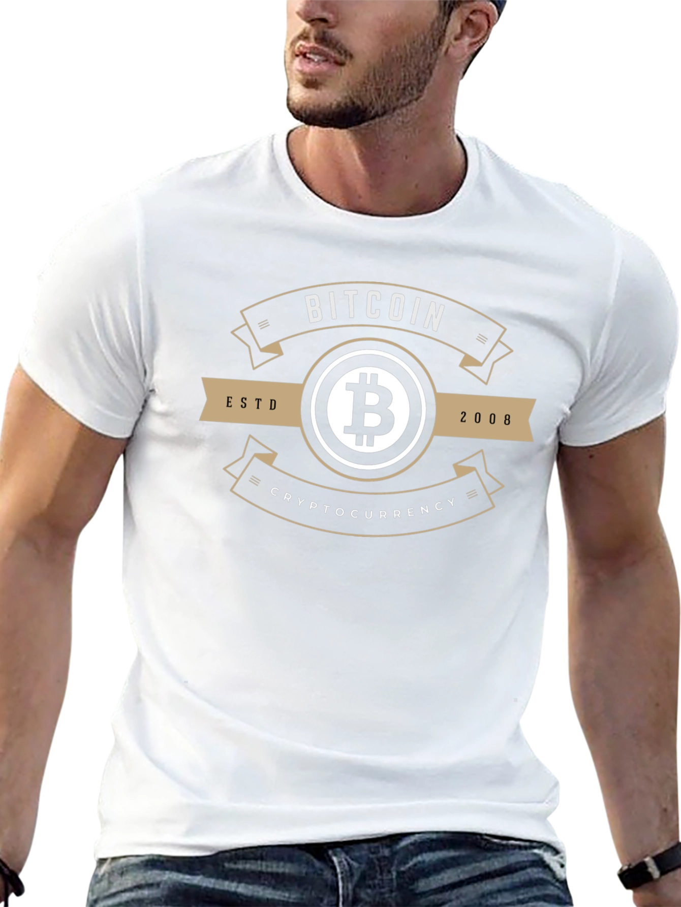 Bitcoin Cryptocurrency Est. 2008 Black T-Shirt