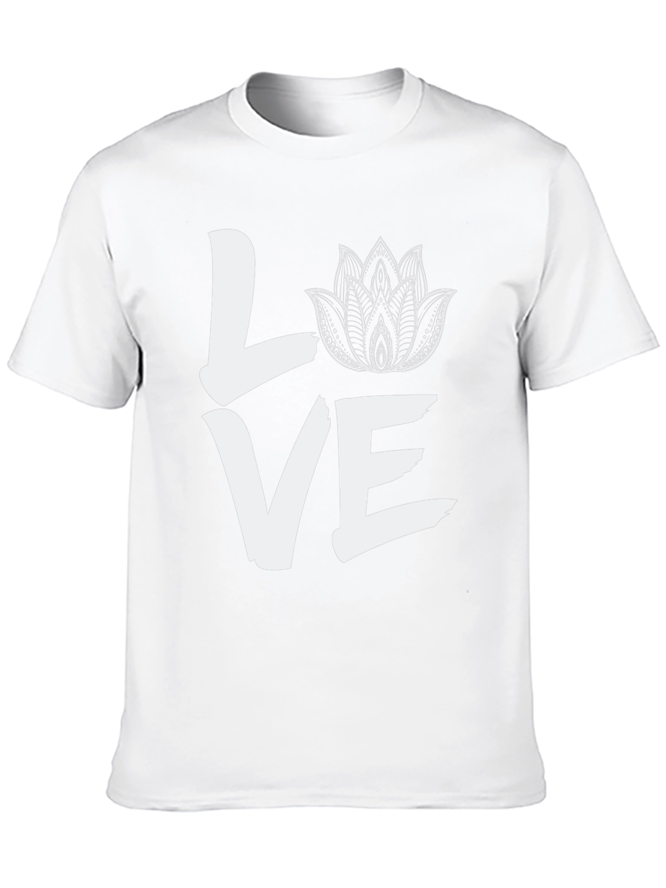 LOVE Lotus Flower Graphic Tee - Black