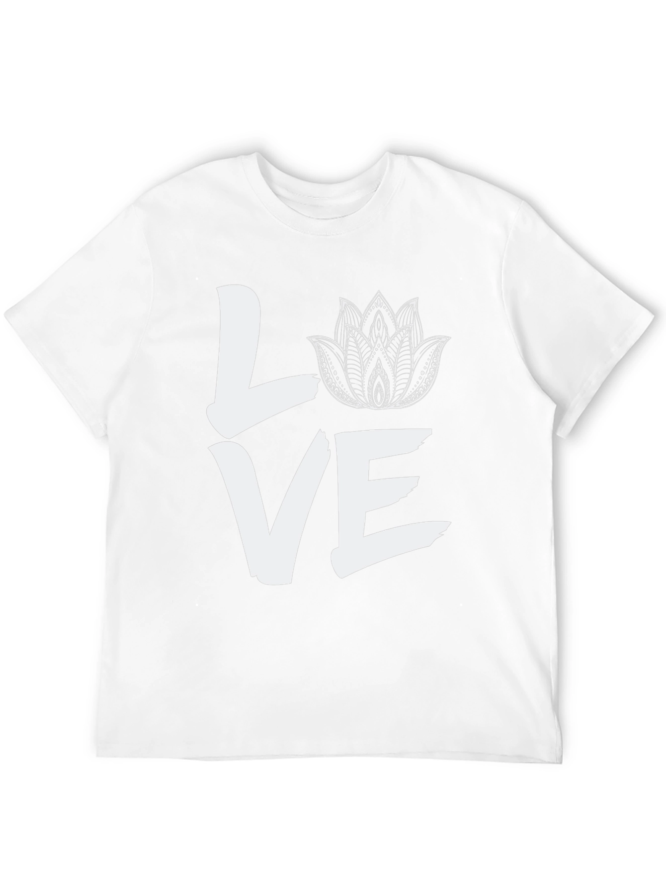 LOVE Lotus Flower Graphic Tee - Black