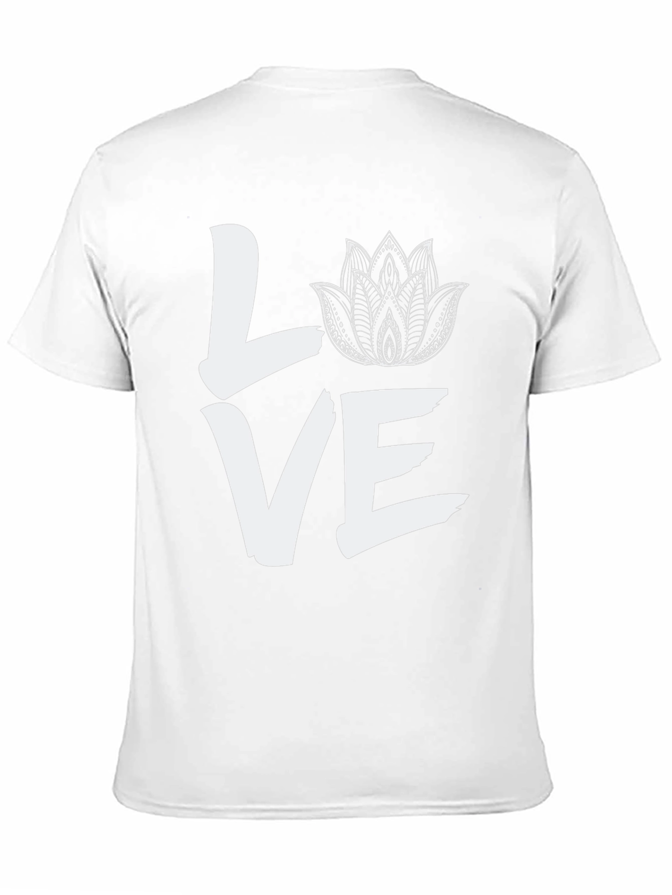 LOVE Lotus Flower Graphic Tee - Black