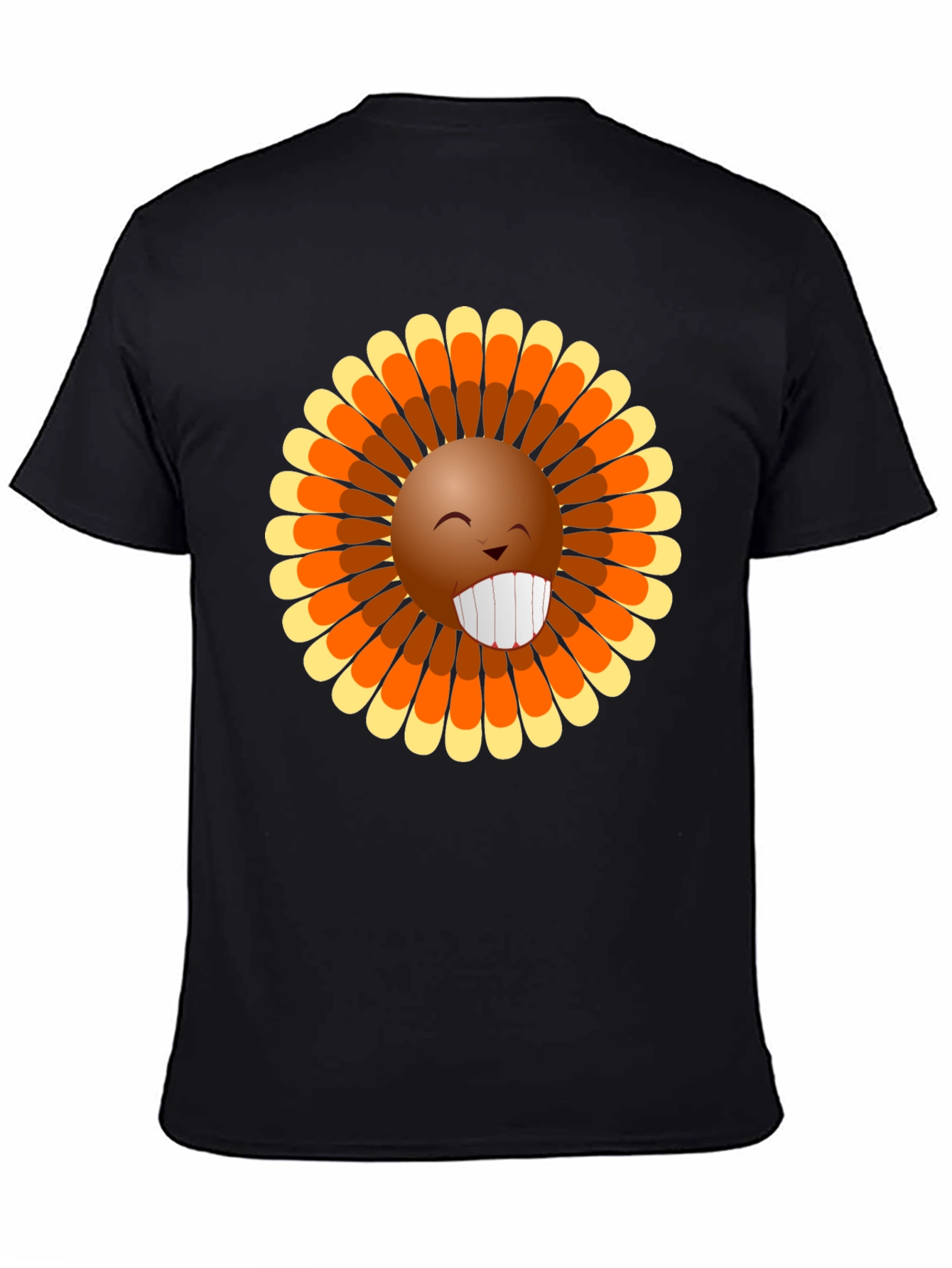 Fun Thanksgiving Turkey Face Graphic Tee
