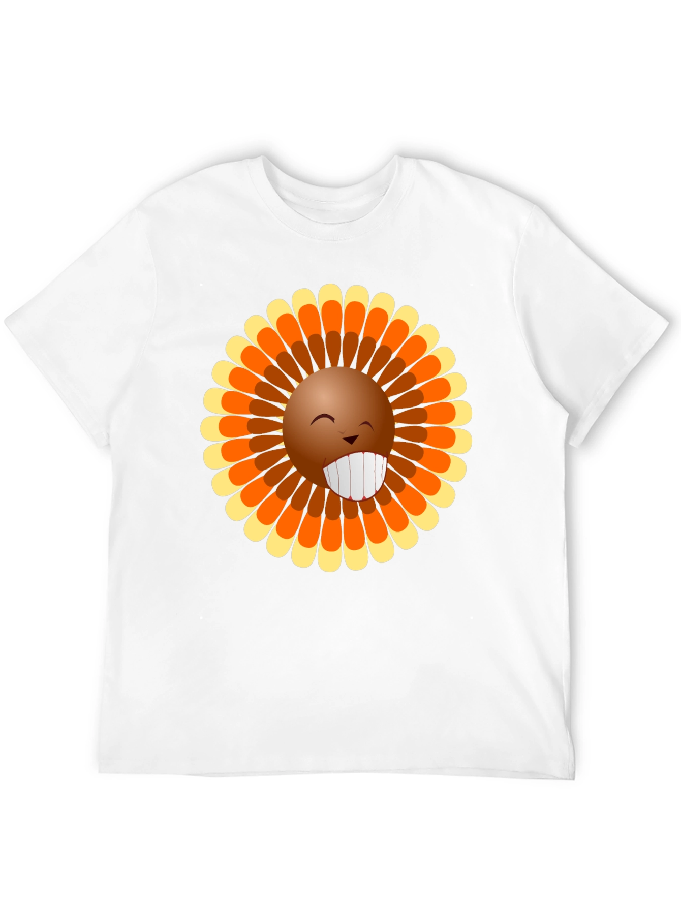 Fun Thanksgiving Turkey Face Graphic Tee