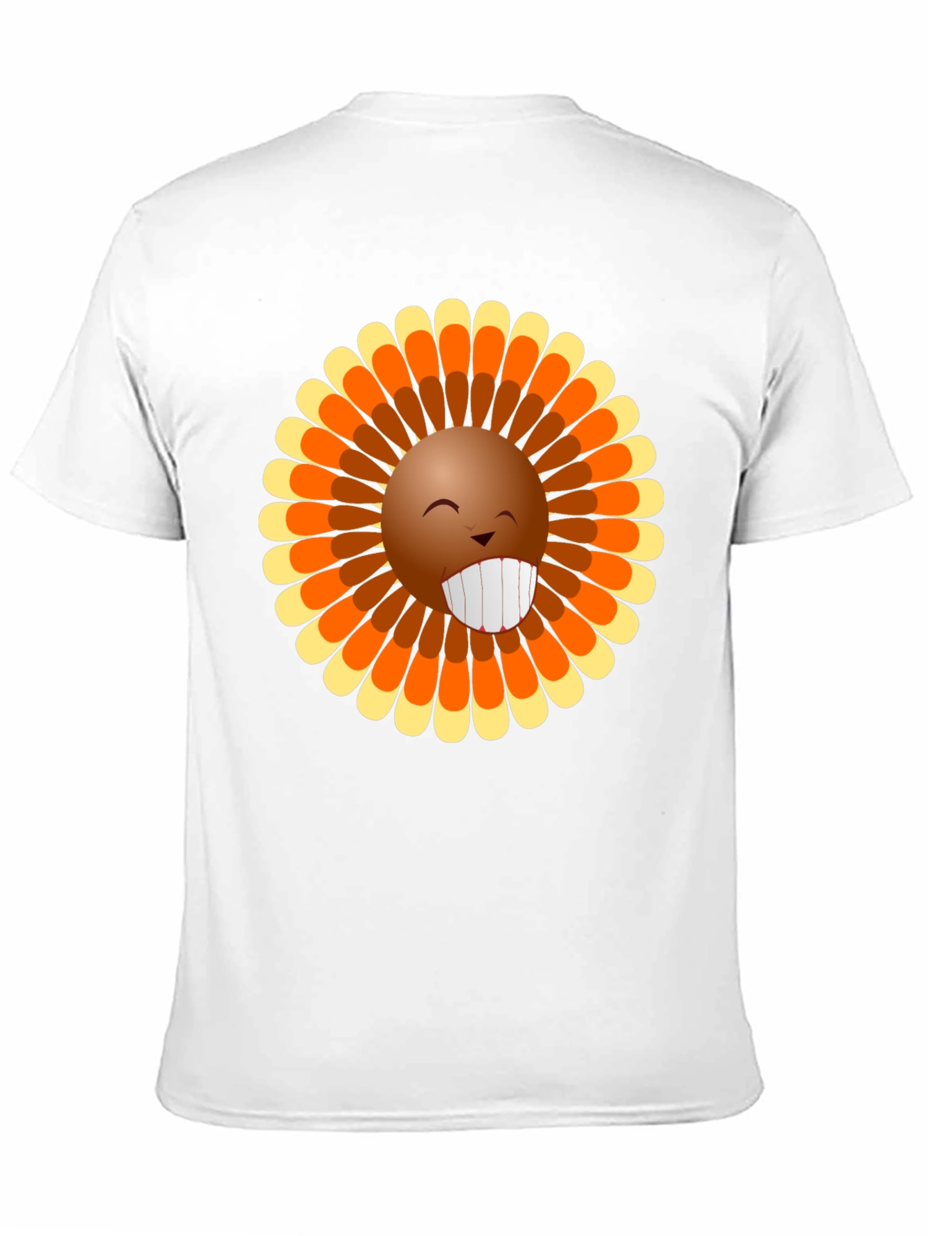 Fun Thanksgiving Turkey Face Graphic Tee