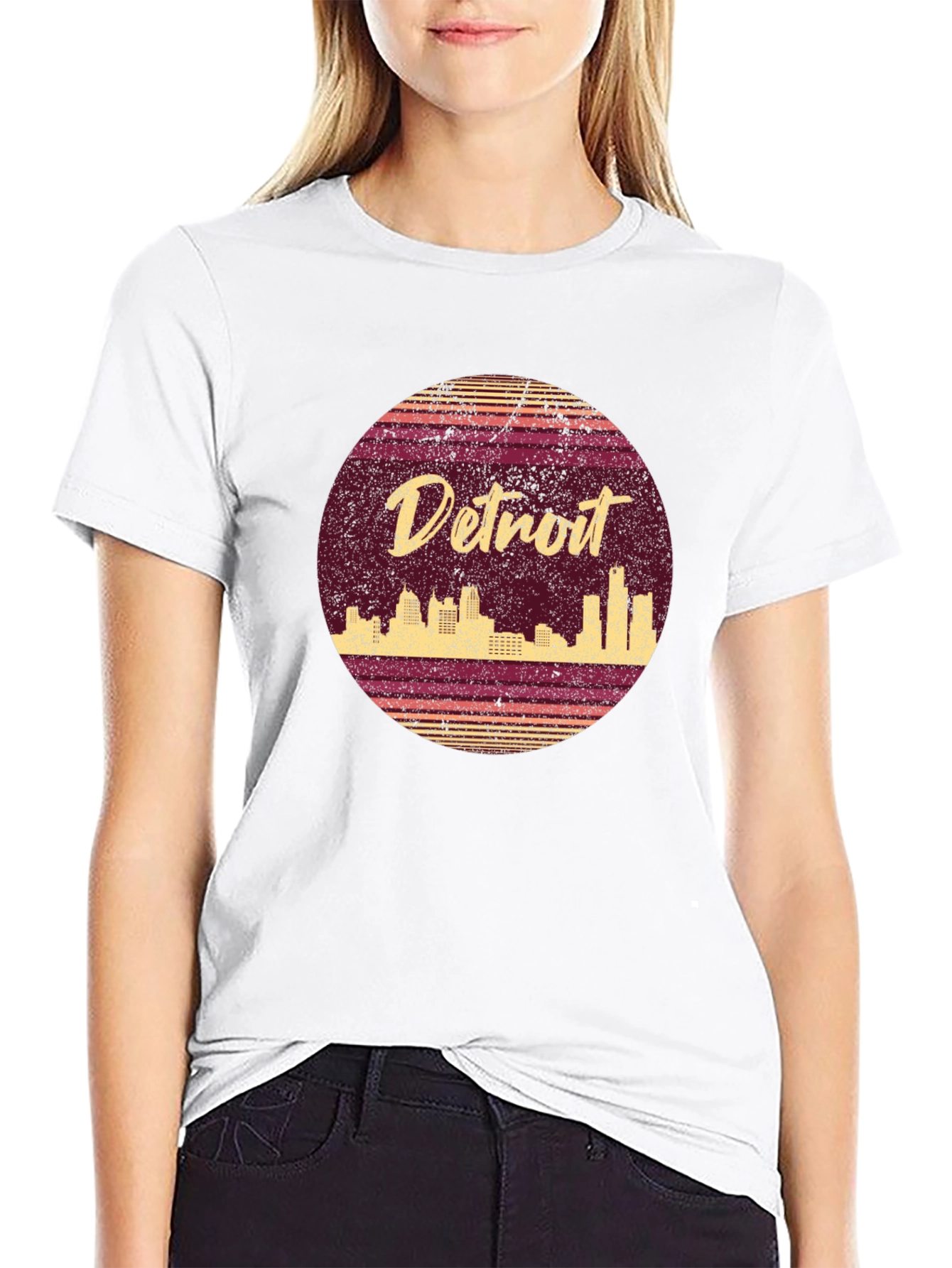 Retro Detroit Skyline T-Shirt