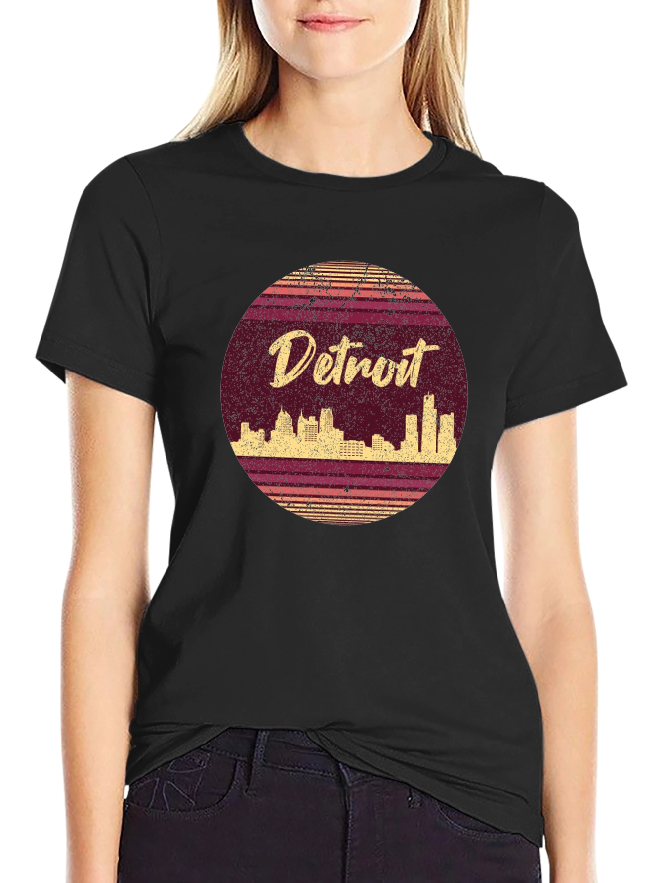 Retro Detroit Skyline T-Shirt