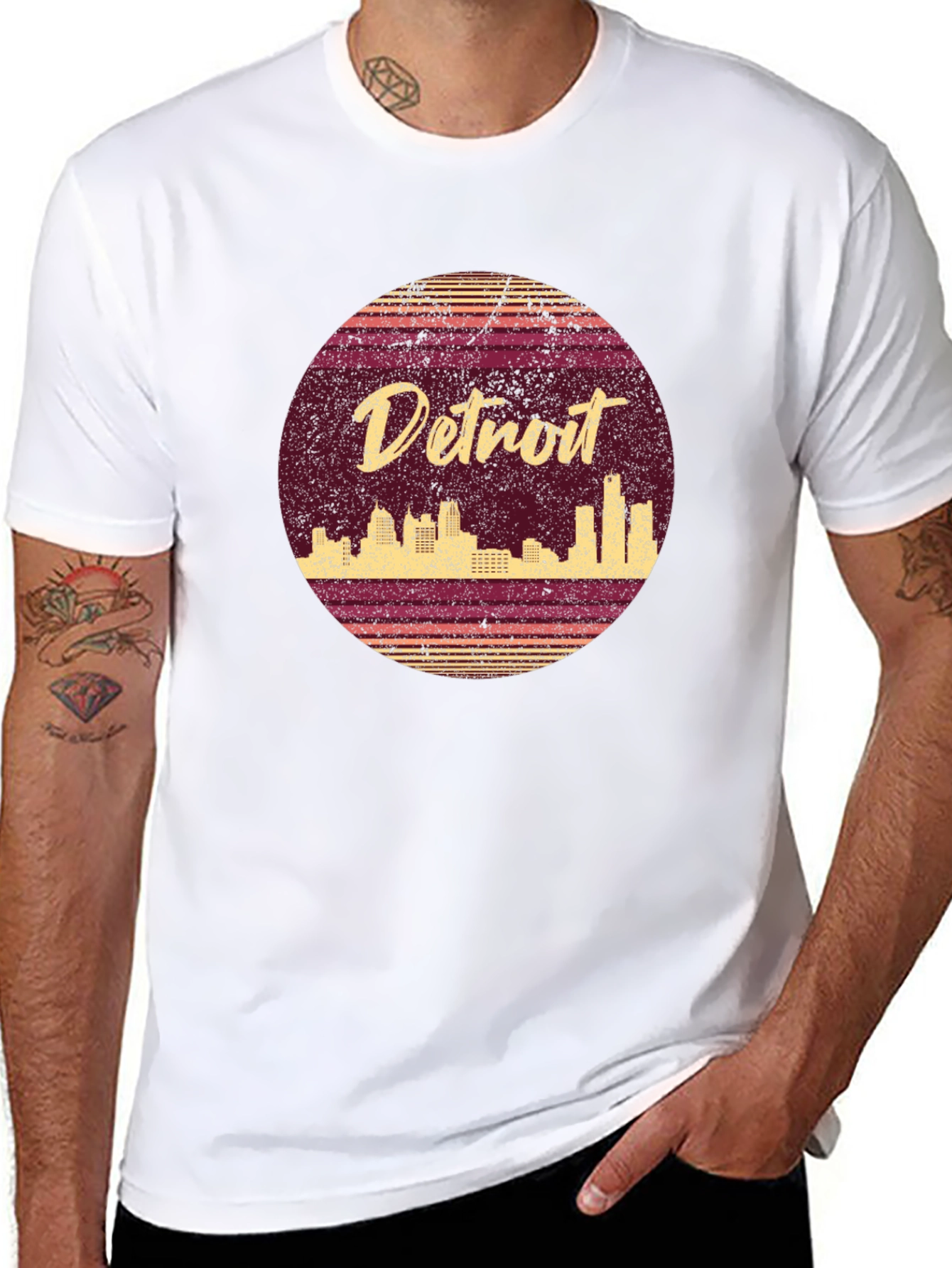 Retro Detroit Skyline T-Shirt