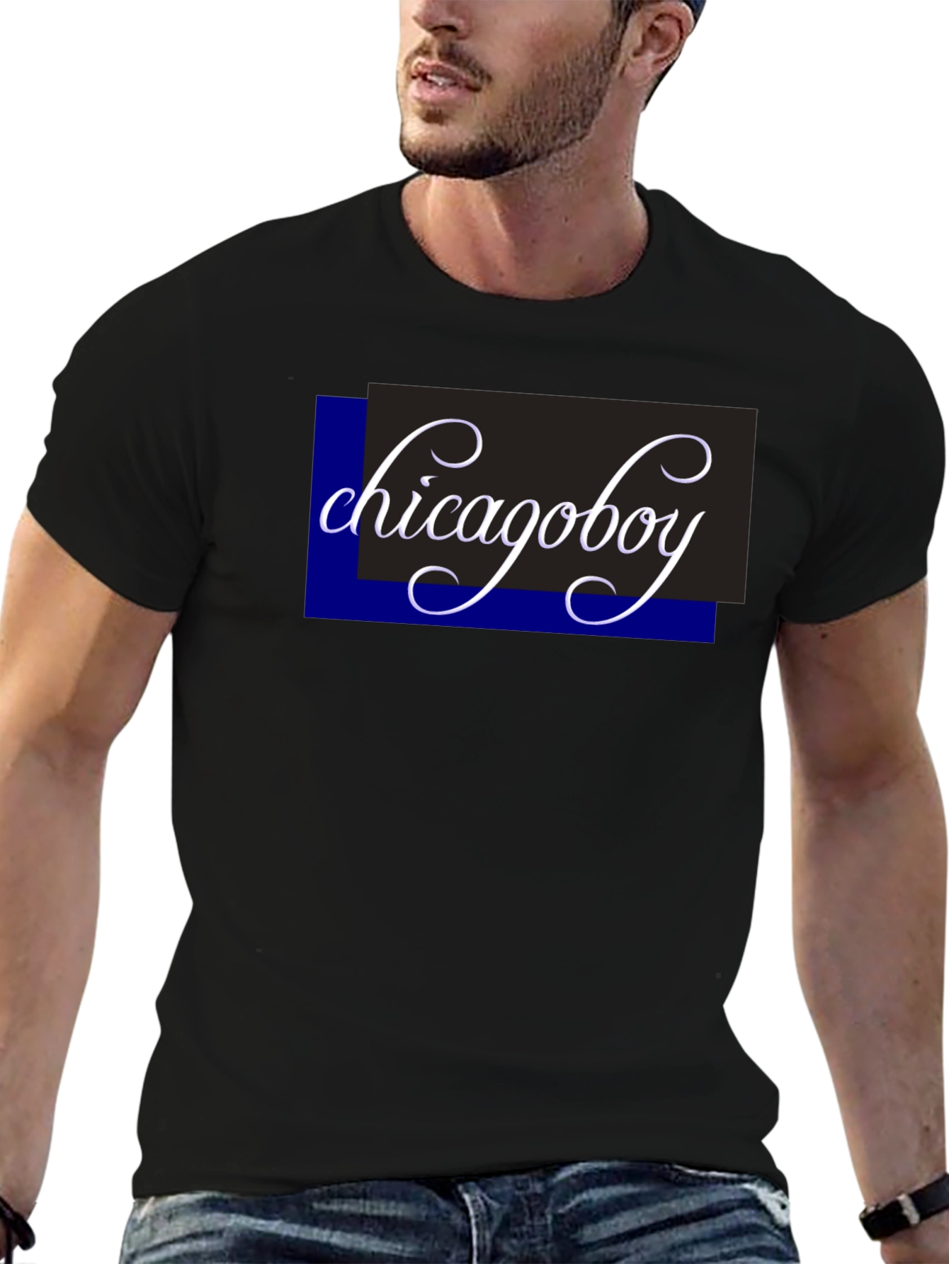 ChicagoBoy Graphic Print Black T-Shirt
