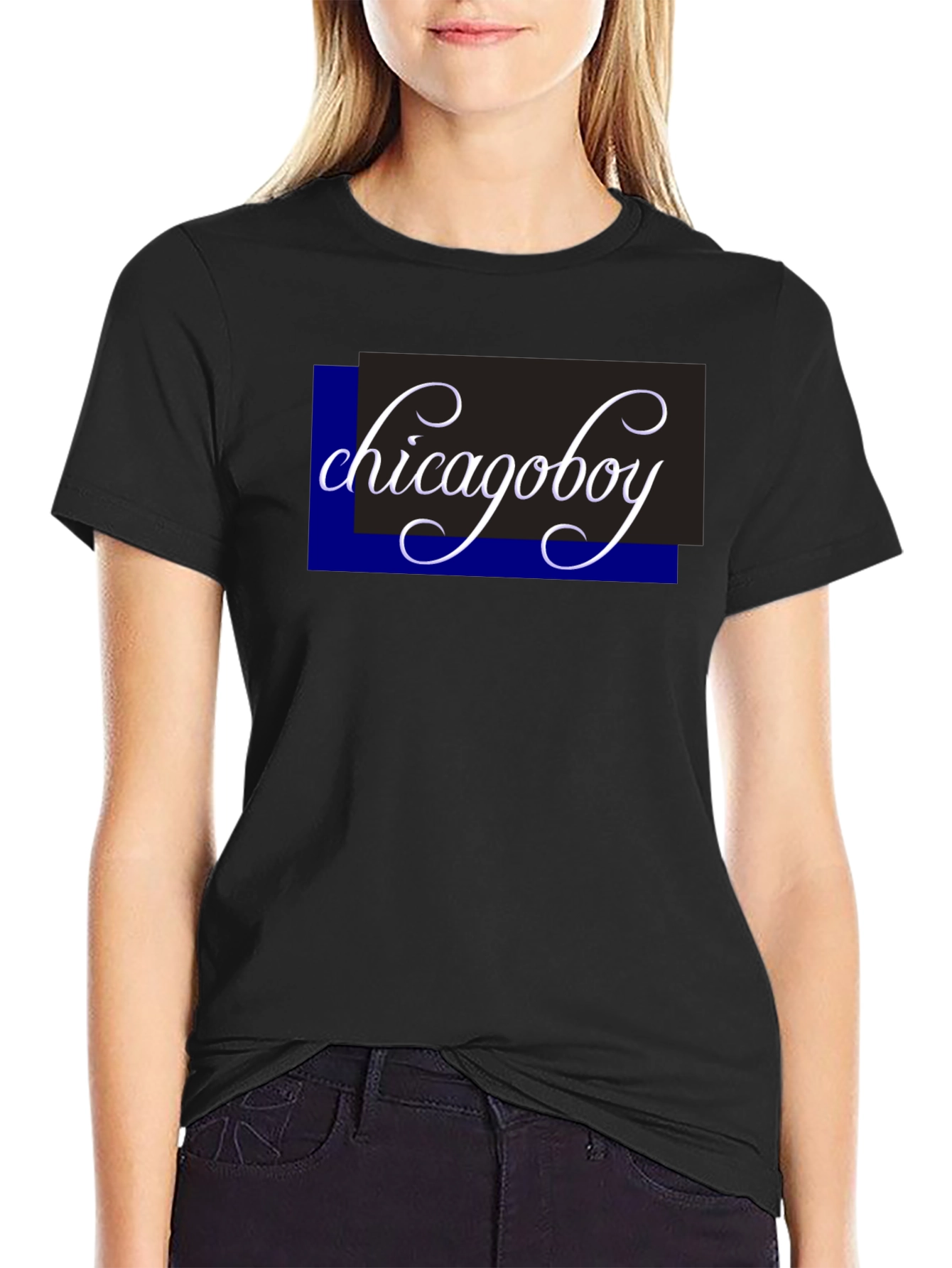 ChicagoBoy Graphic Print Black T-Shirt
