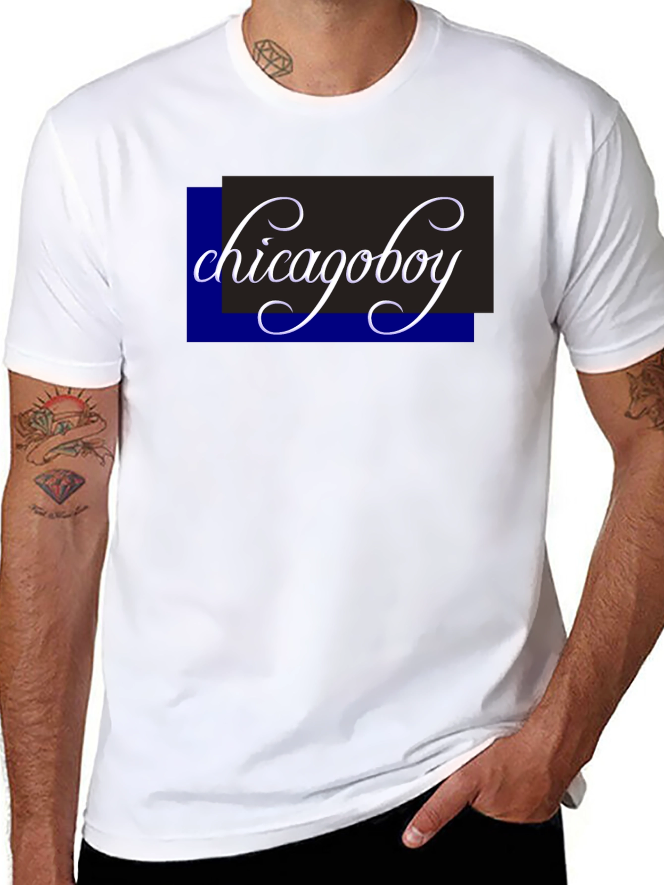 ChicagoBoy Graphic Print Black T-Shirt