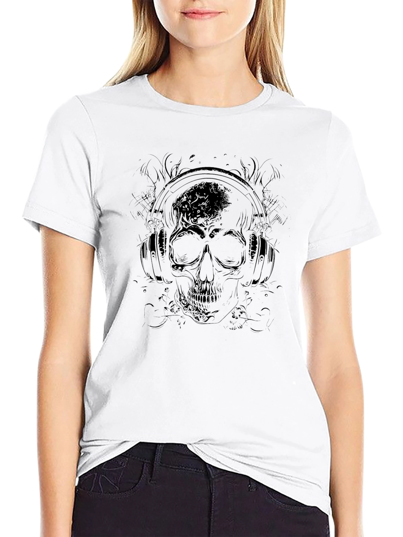 Skull & Headphones Graphic Tee