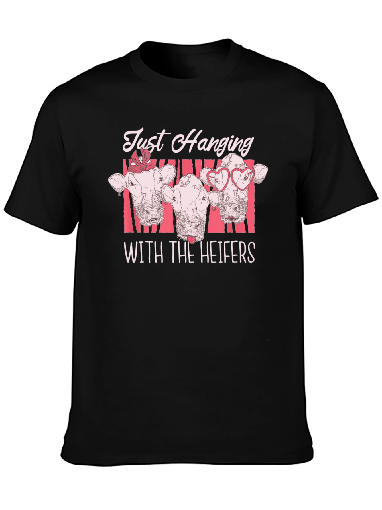 Just Hanging with the Heifers Black T-Shirt