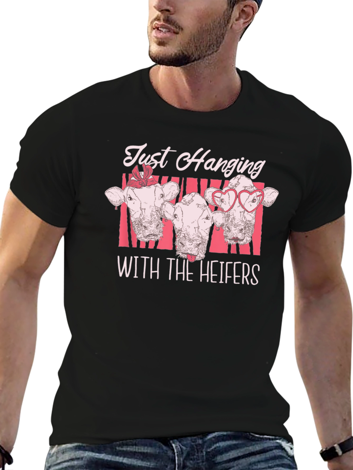 Just Hanging with the Heifers Black T-Shirt