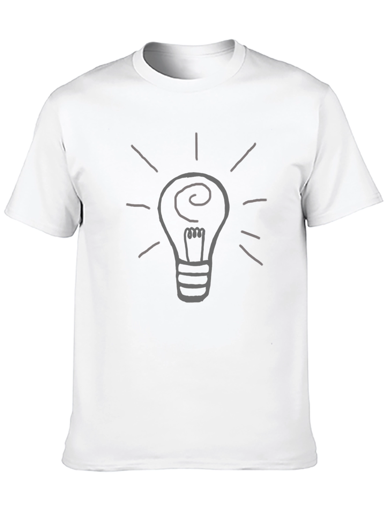 Idea Bulb Graphic Tee - Black Cotton Blend