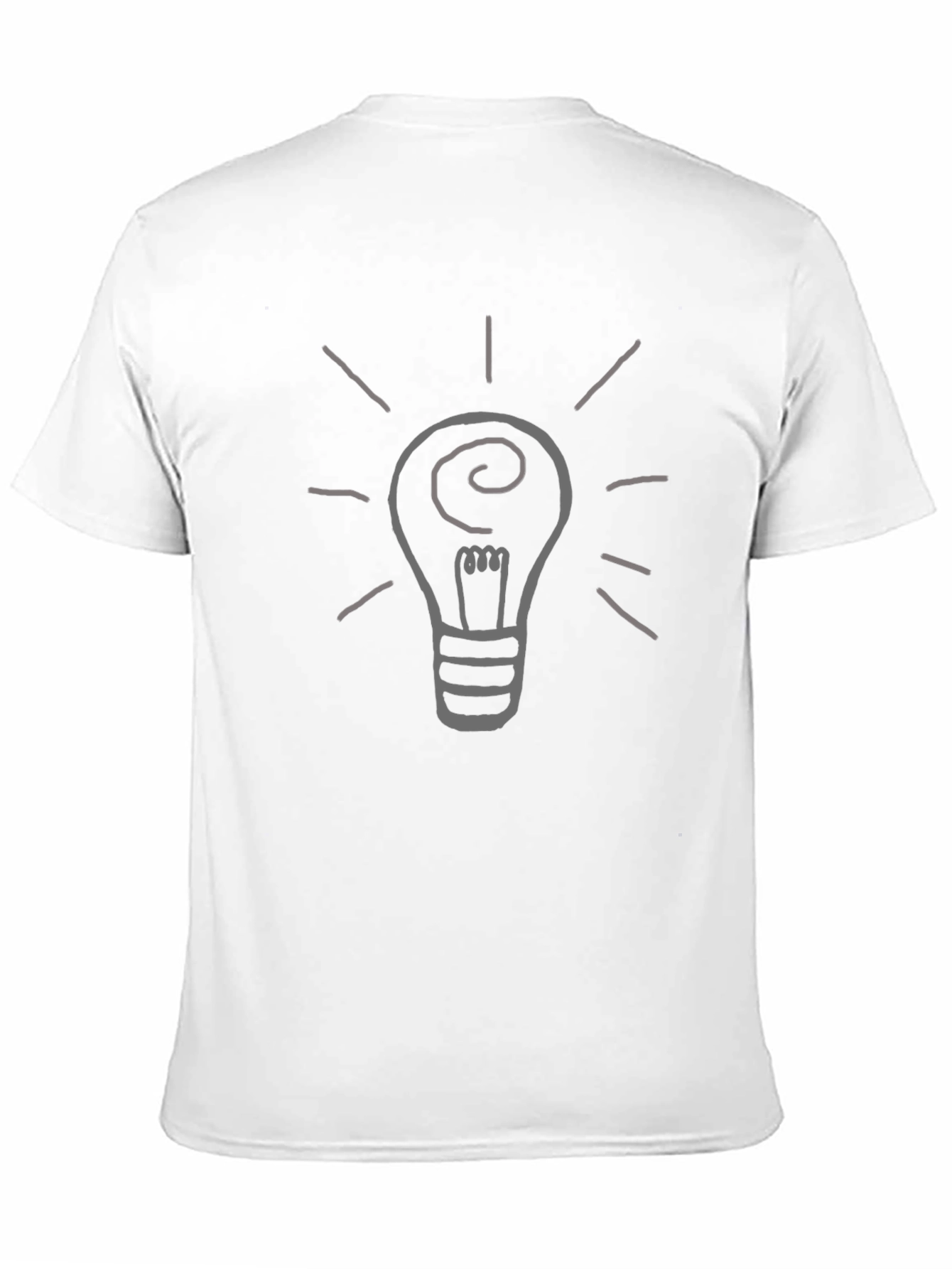 Idea Bulb Graphic Tee - Black Cotton Blend