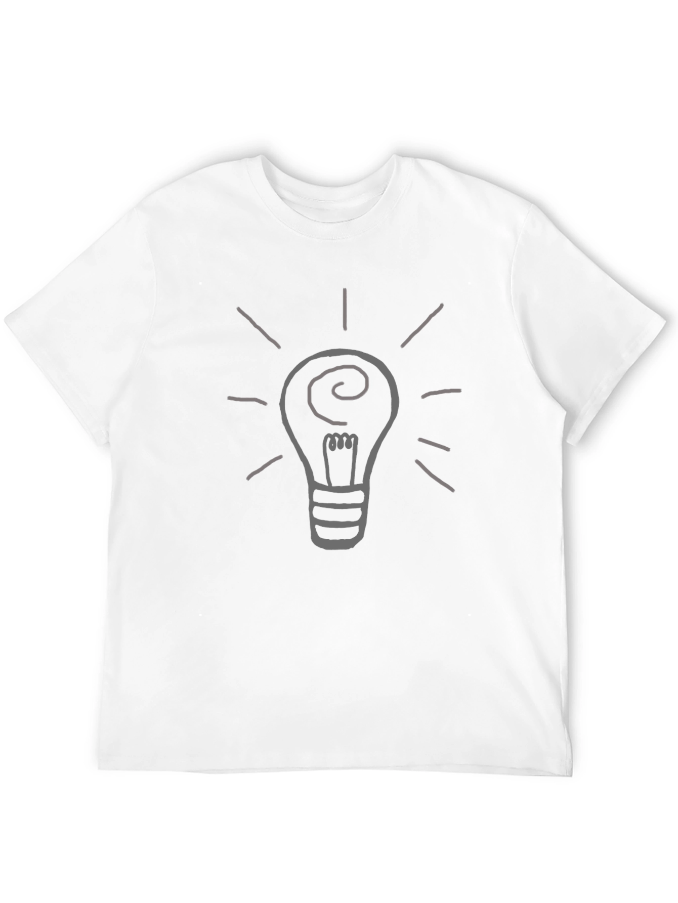 Idea Bulb Graphic Tee - Black Cotton Blend