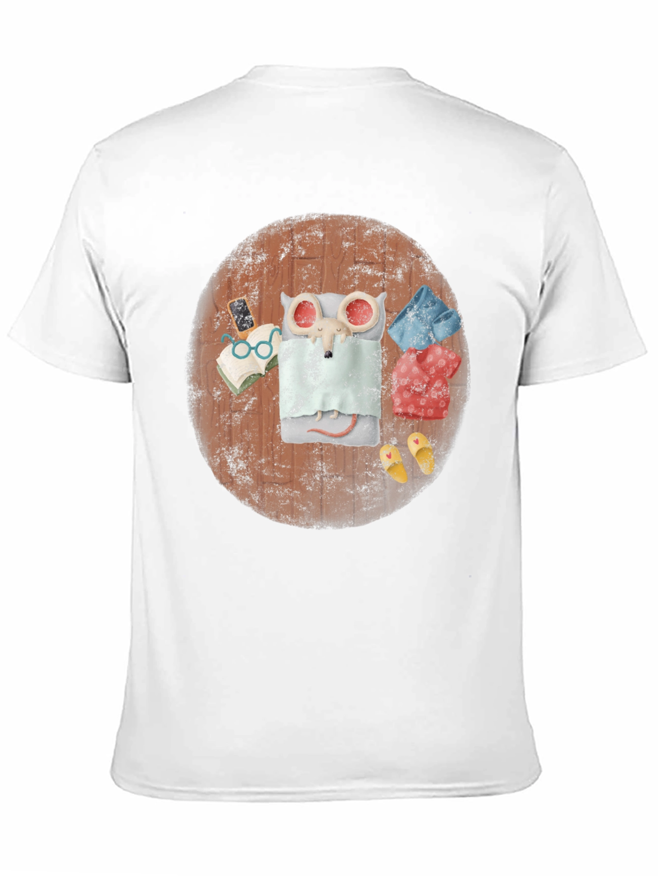 Lazy Mouse Bedtime Black T-Shirt