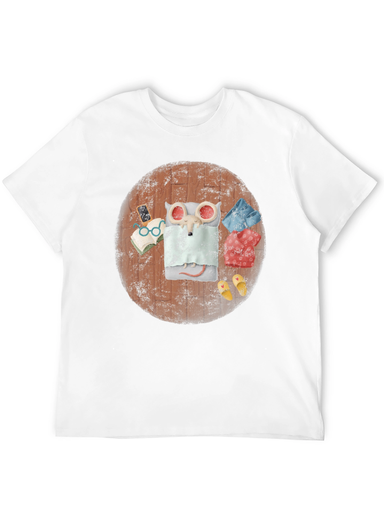 Lazy Mouse Bedtime Black T-Shirt