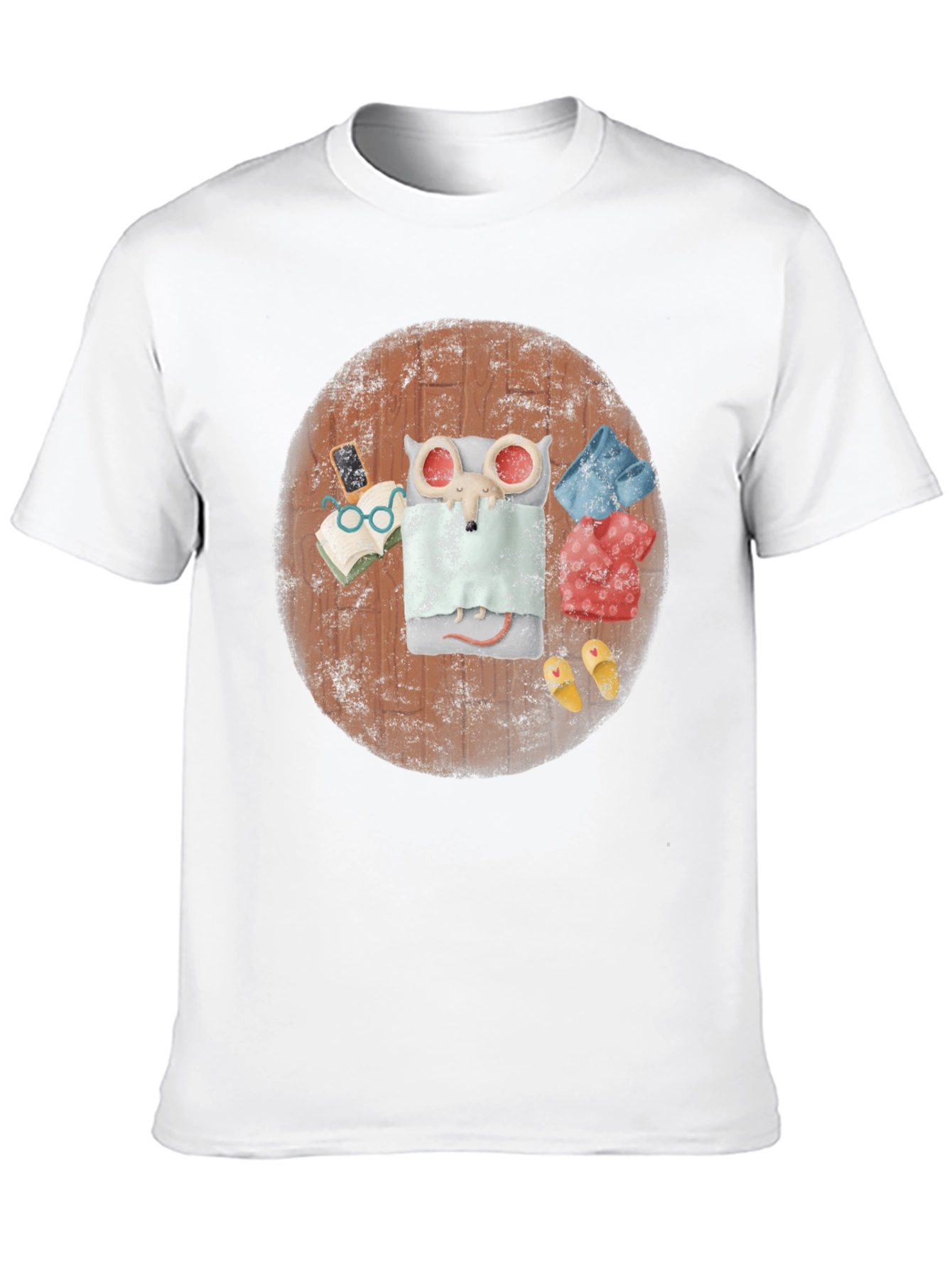 Lazy Mouse Bedtime Black T-Shirt