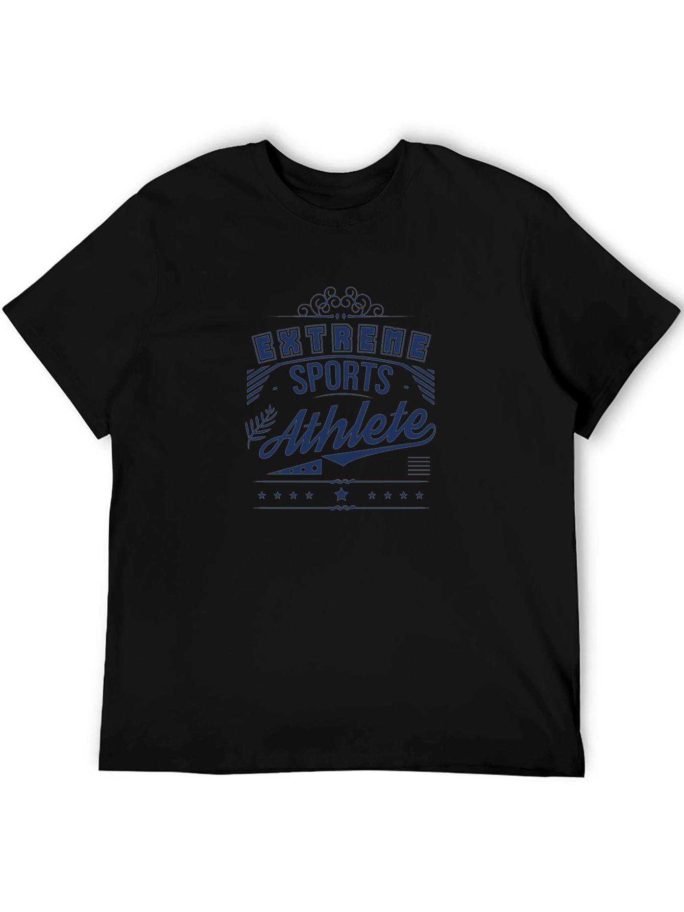 Extreme Sports Athlete Black Graphic T-Shirt