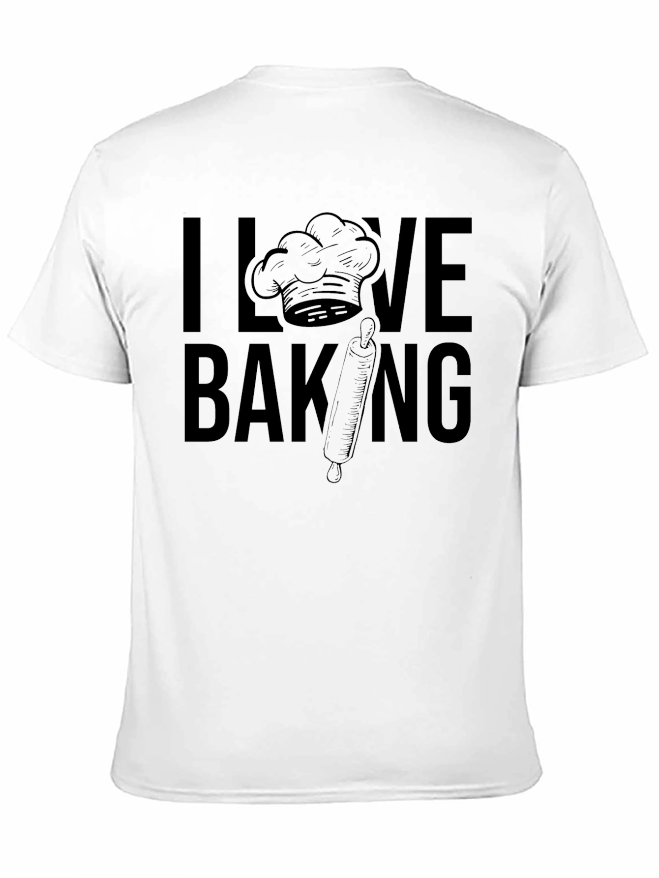 I Love Baking Graphic T-Shirt - Black