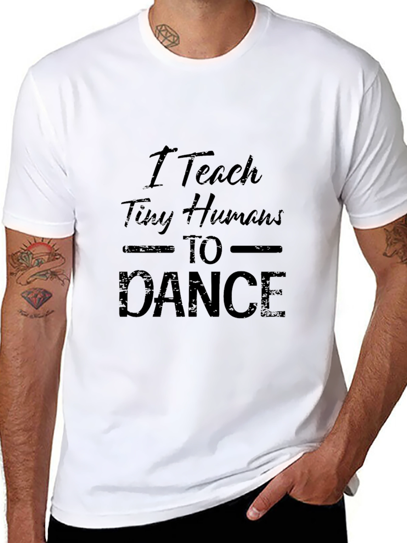 I Teach Tiny Humans to Dance Black T-Shirt