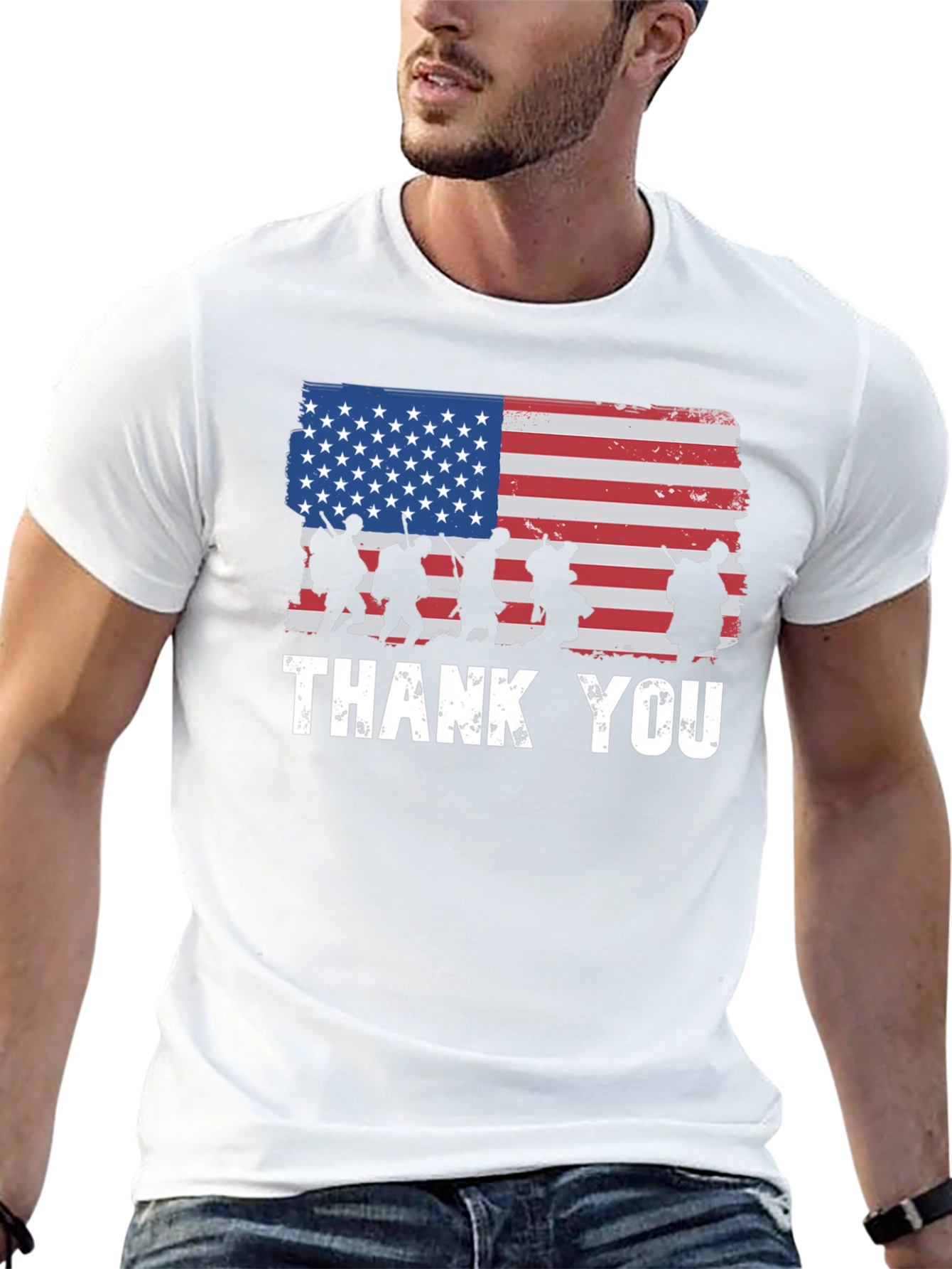 Thank You Military USA Flag T-Shirt