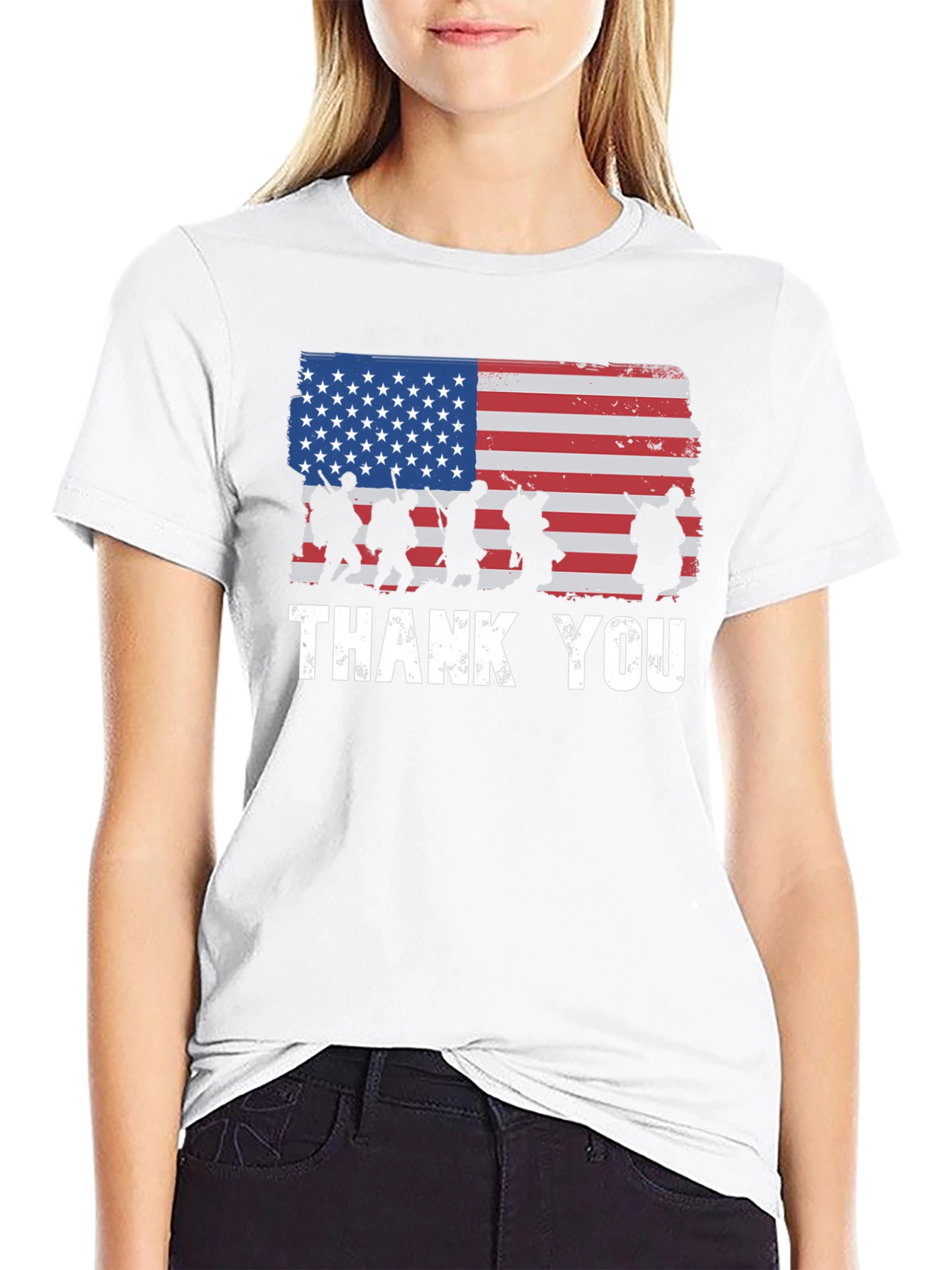 Thank You Military USA Flag T-Shirt