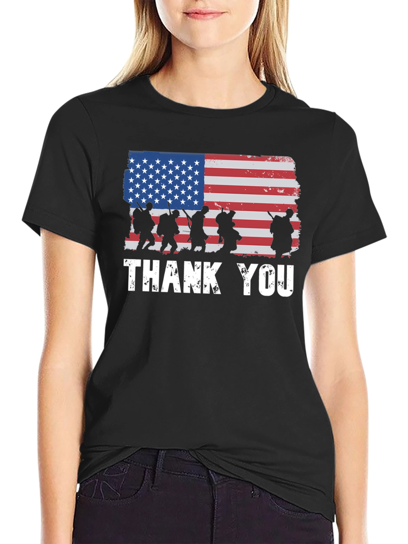 Thank You Military USA Flag T-Shirt