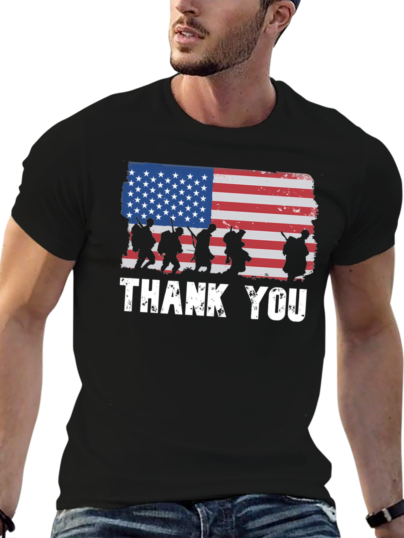 Thank You Military USA Flag T-Shirt