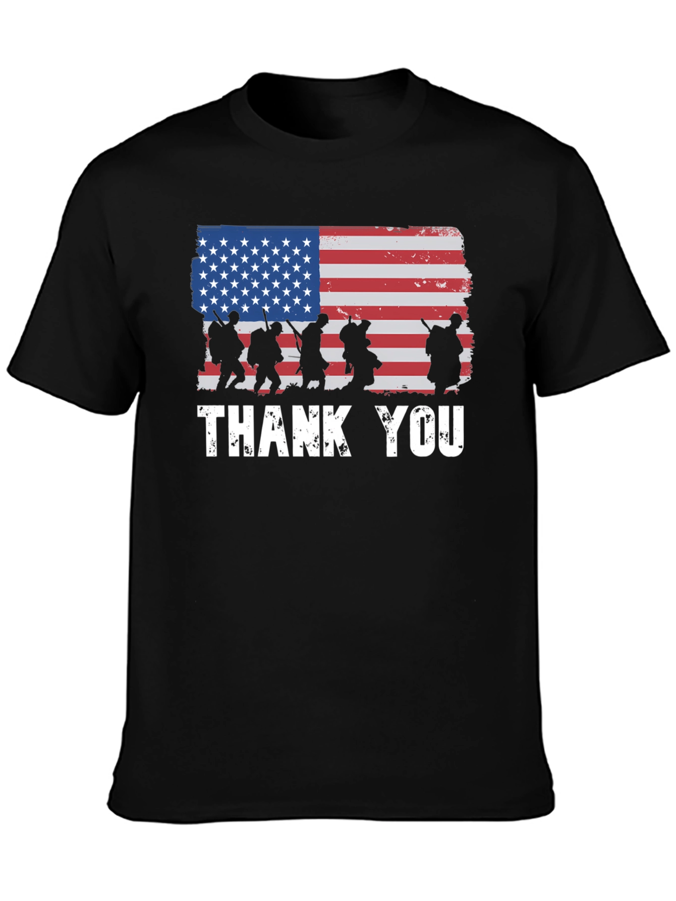 Thank You Military USA Flag T-Shirt