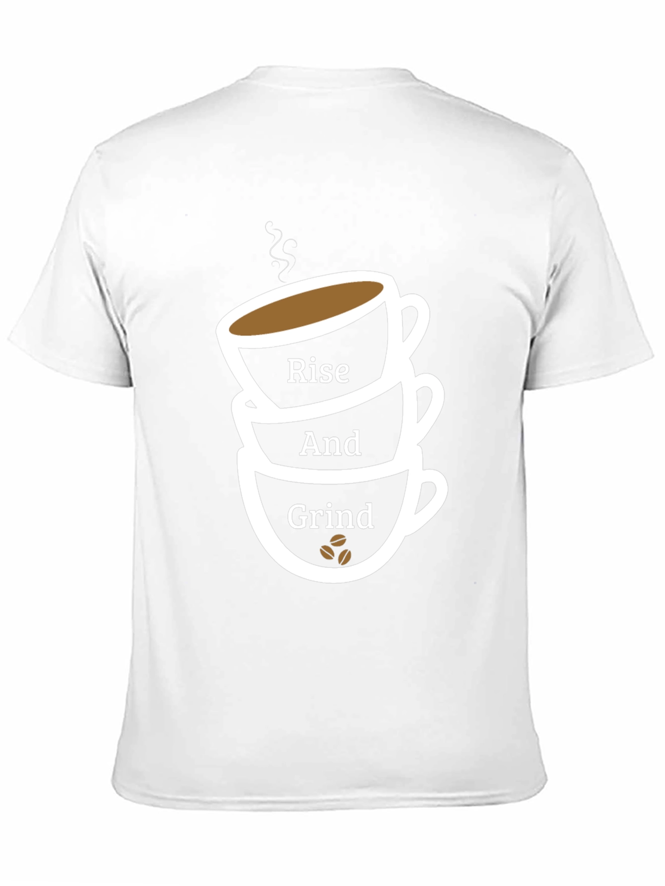 Rise and Grind Coffee Cup T-Shirt - Black
