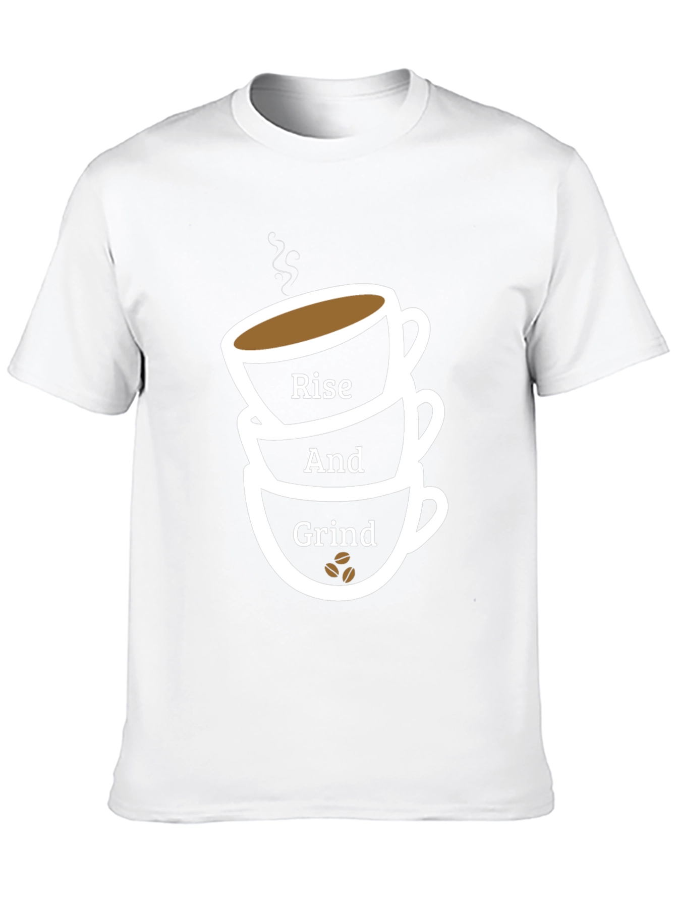 Rise and Grind Coffee Cup T-Shirt - Black