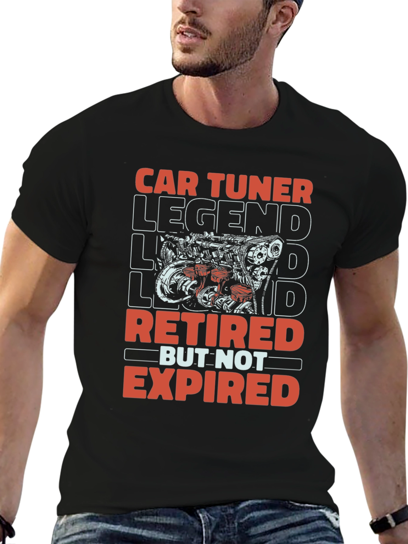 Car Tuner Legend Retired Graphic T-Shirt