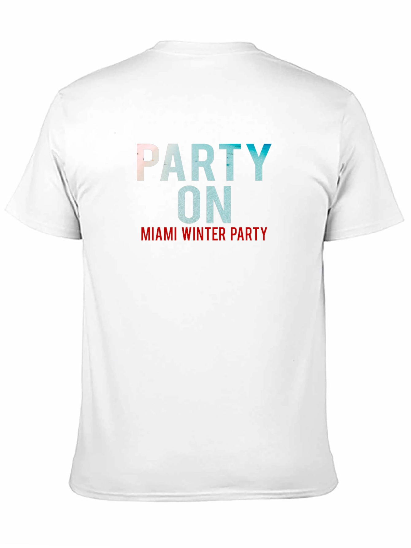 Miami Winter Party Black Graphic Tee