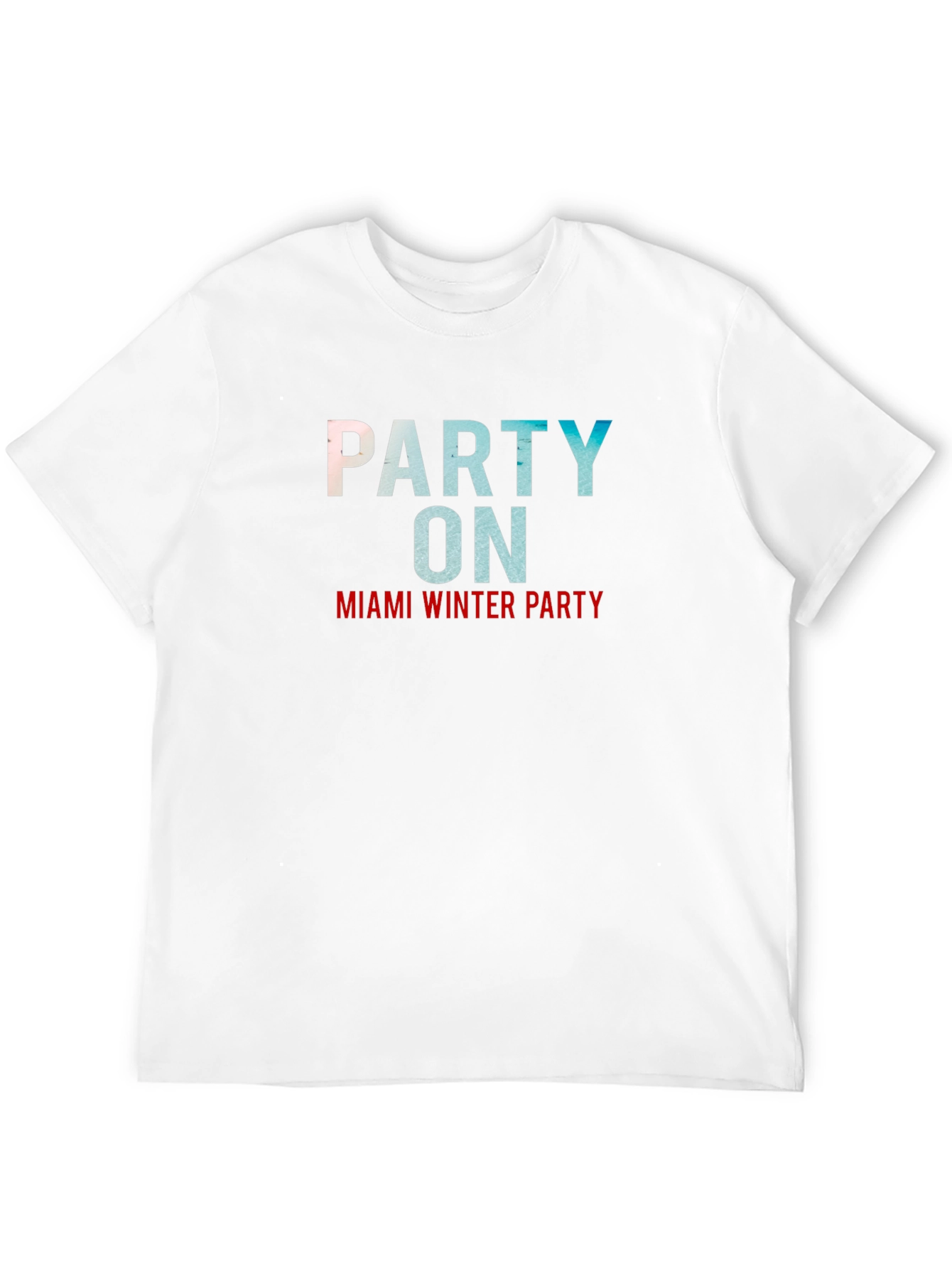 Miami Winter Party Black Graphic Tee