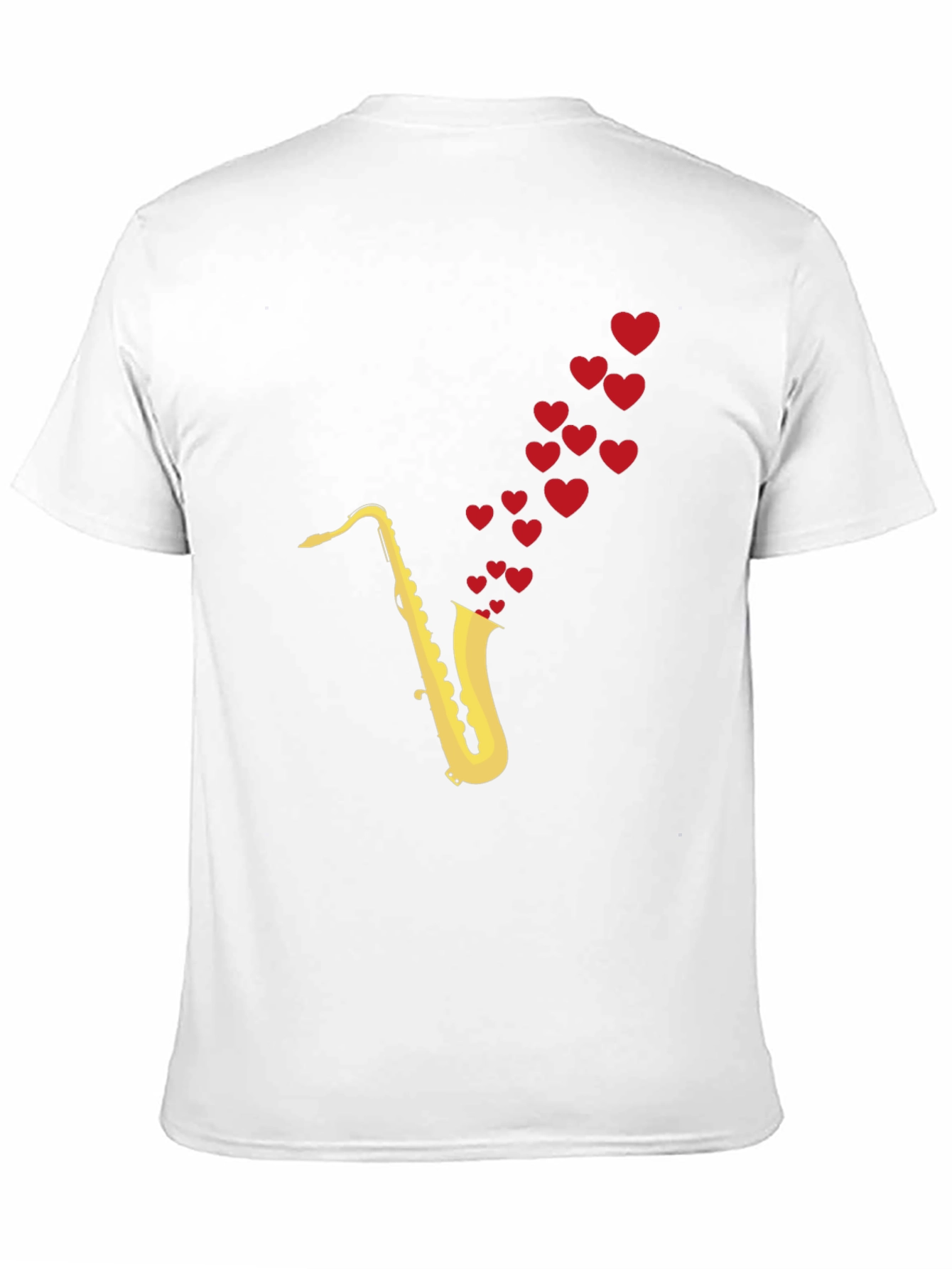 Saxophone Love T-Shirt - Musical Heart Tee