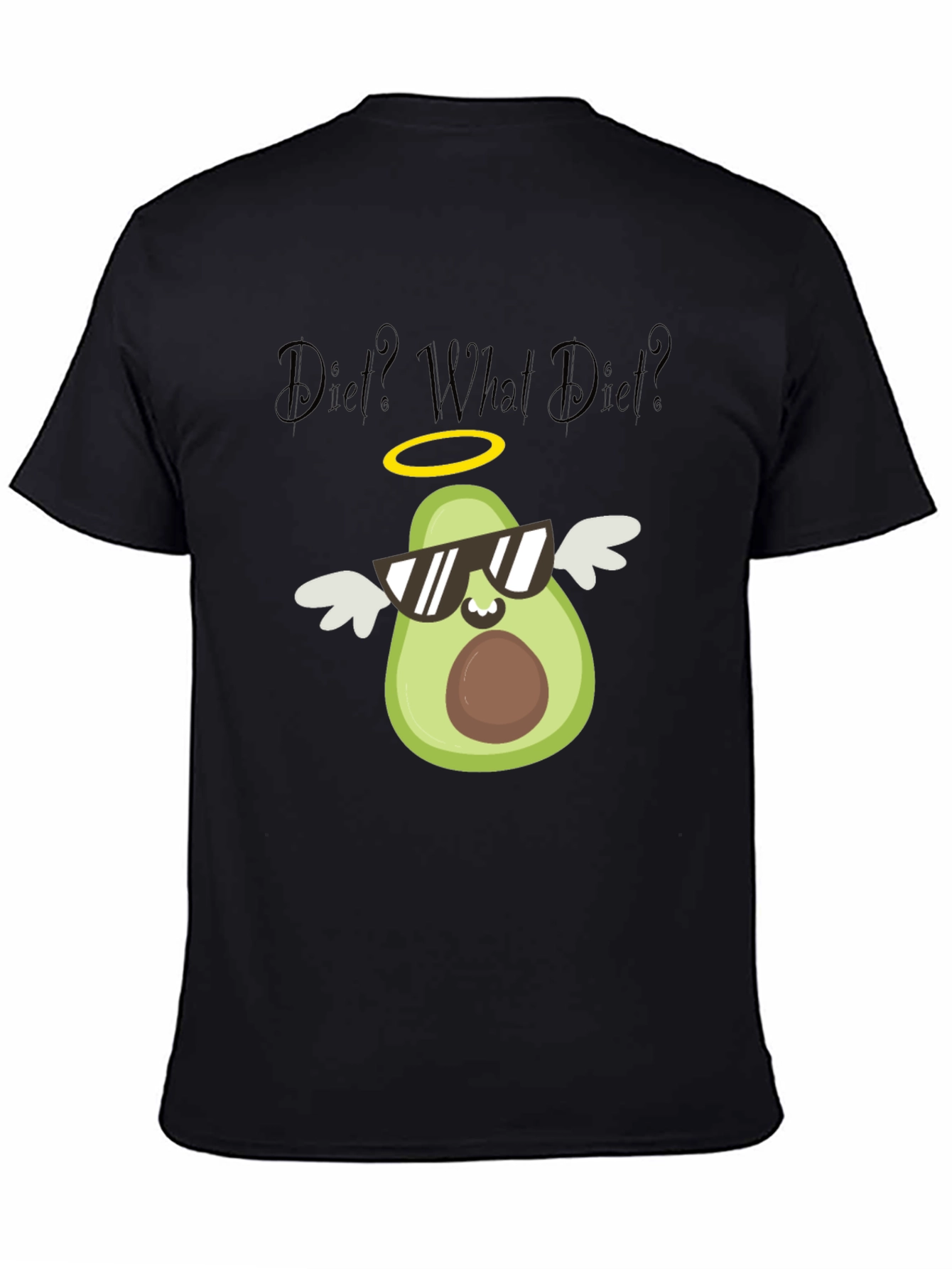 Avocado Angel T-Shirt - Diet? What Diet? Funny Tee