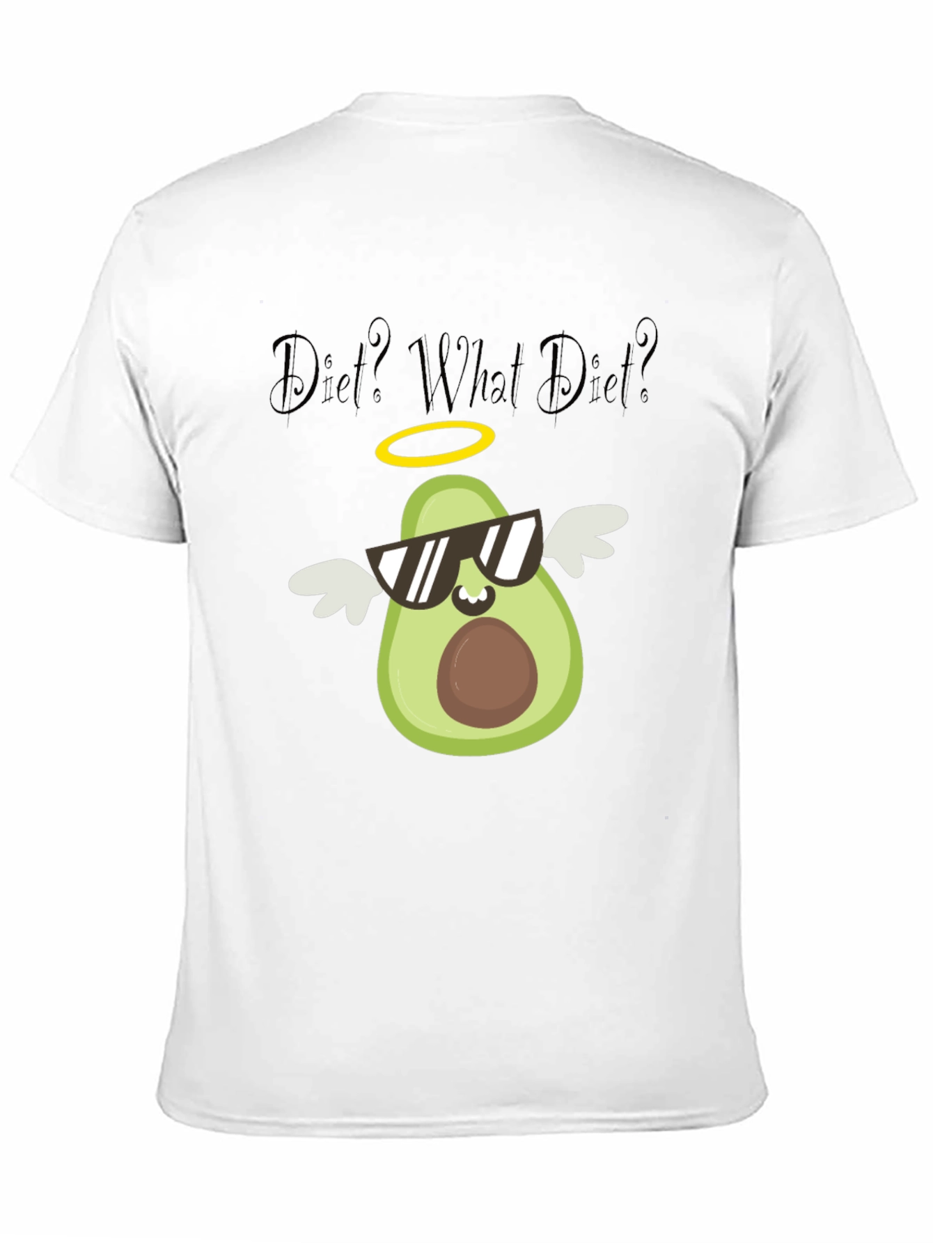 Avocado Angel T-Shirt - Diet? What Diet? Funny Tee
