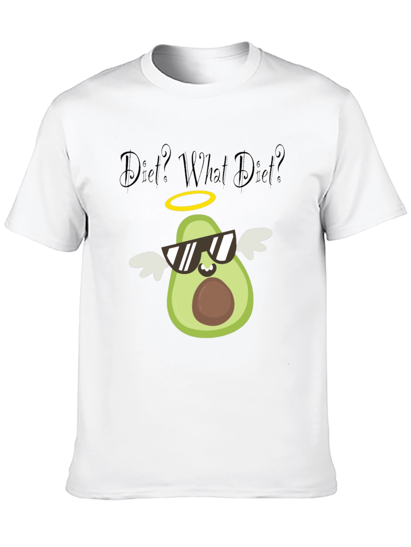 Avocado Angel T-Shirt - Diet? What Diet? Funny Tee
