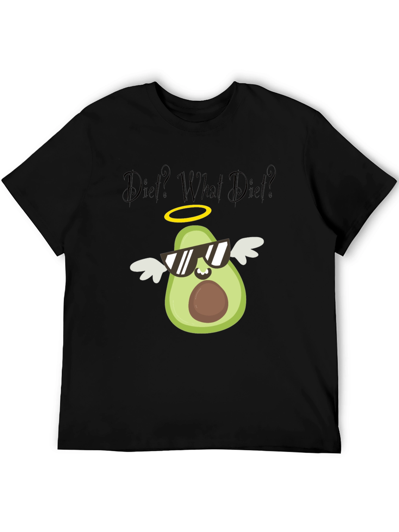 Avocado Angel T-Shirt - Diet? What Diet? Funny Tee