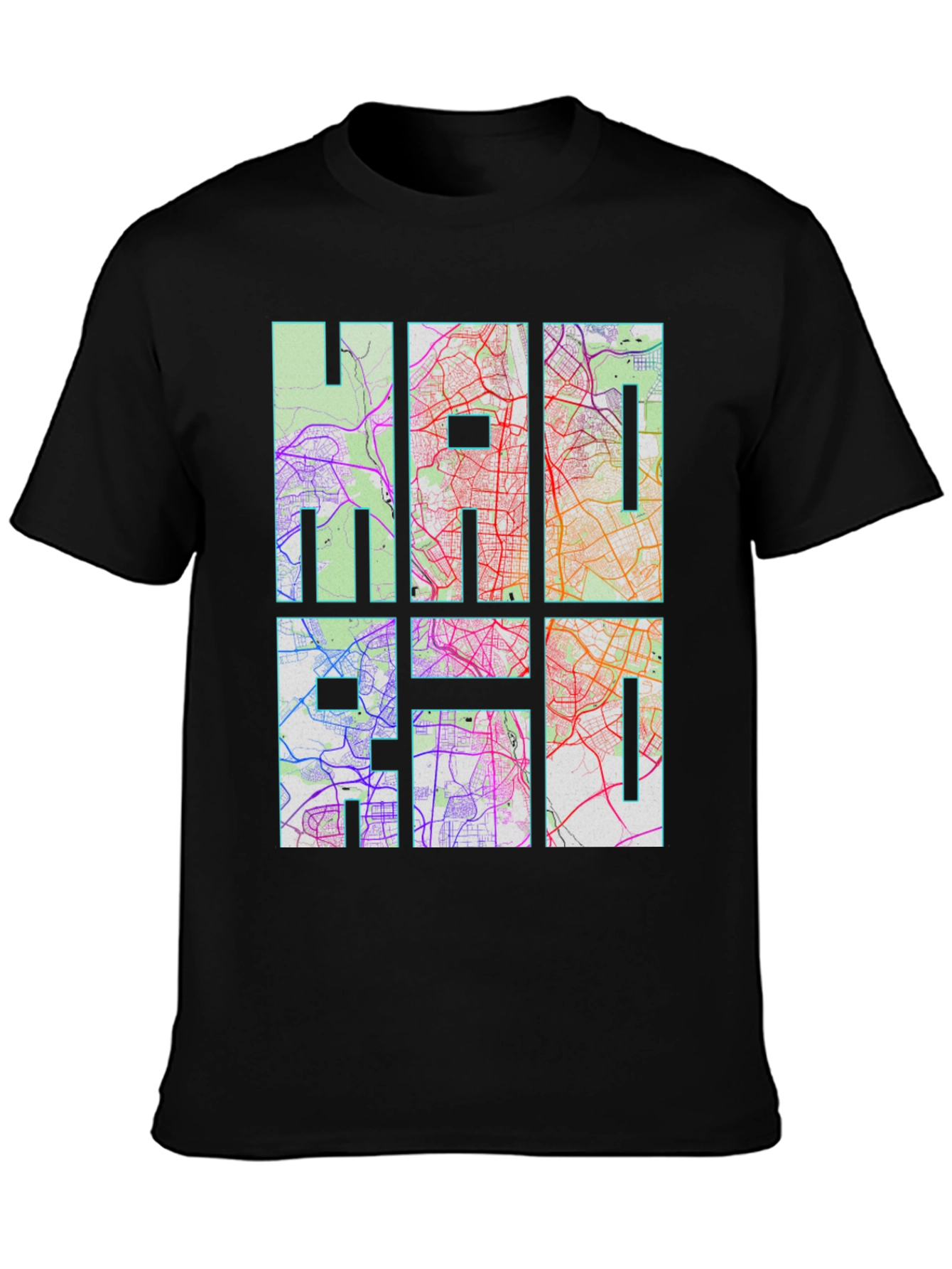 HAI Graphic Map Print Black T-Shirt
