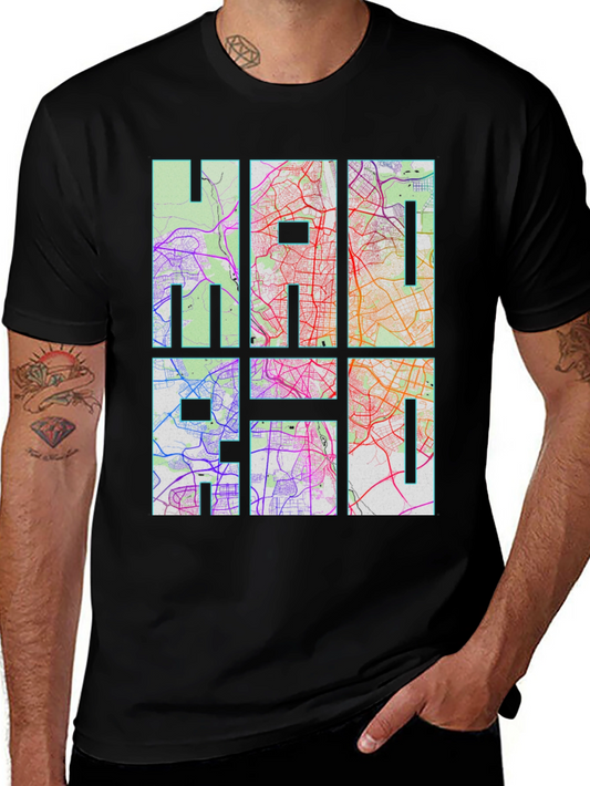 HAI Graphic Map Print Black T-Shirt