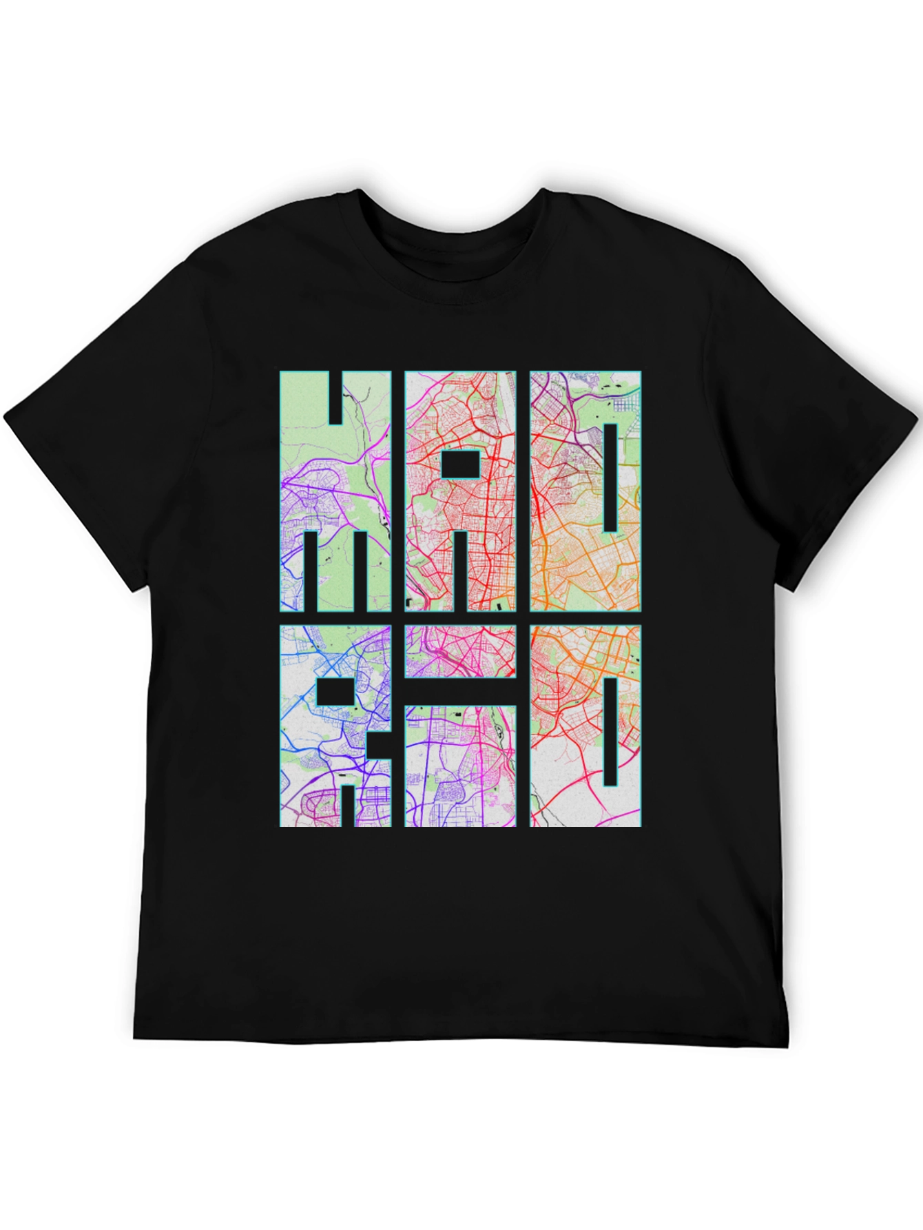 HAI Graphic Map Print Black T-Shirt