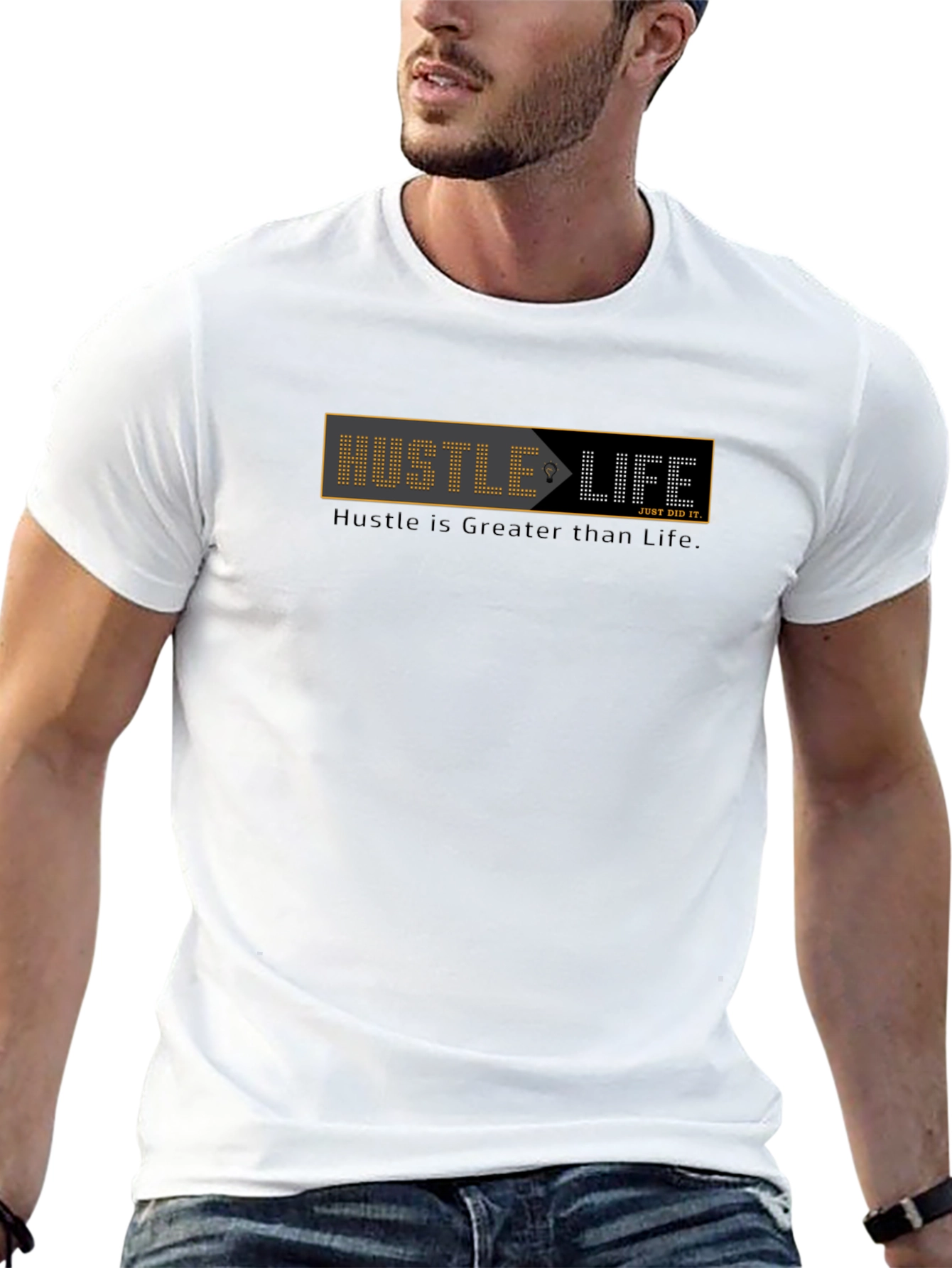 Hustle Life Graphic Black Tee