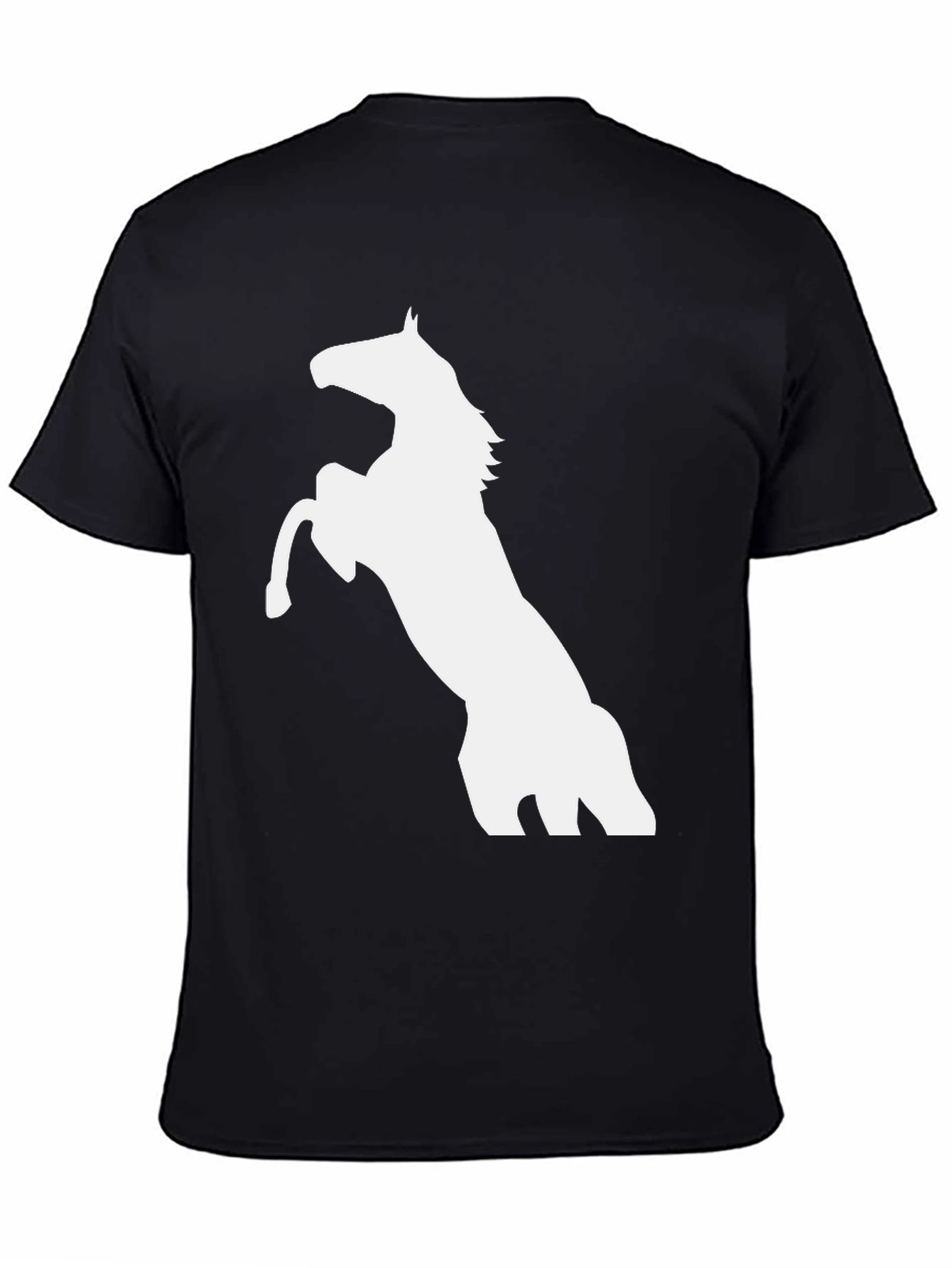 Black Horse Graphic Tee - Mens Casual T-Shirt
